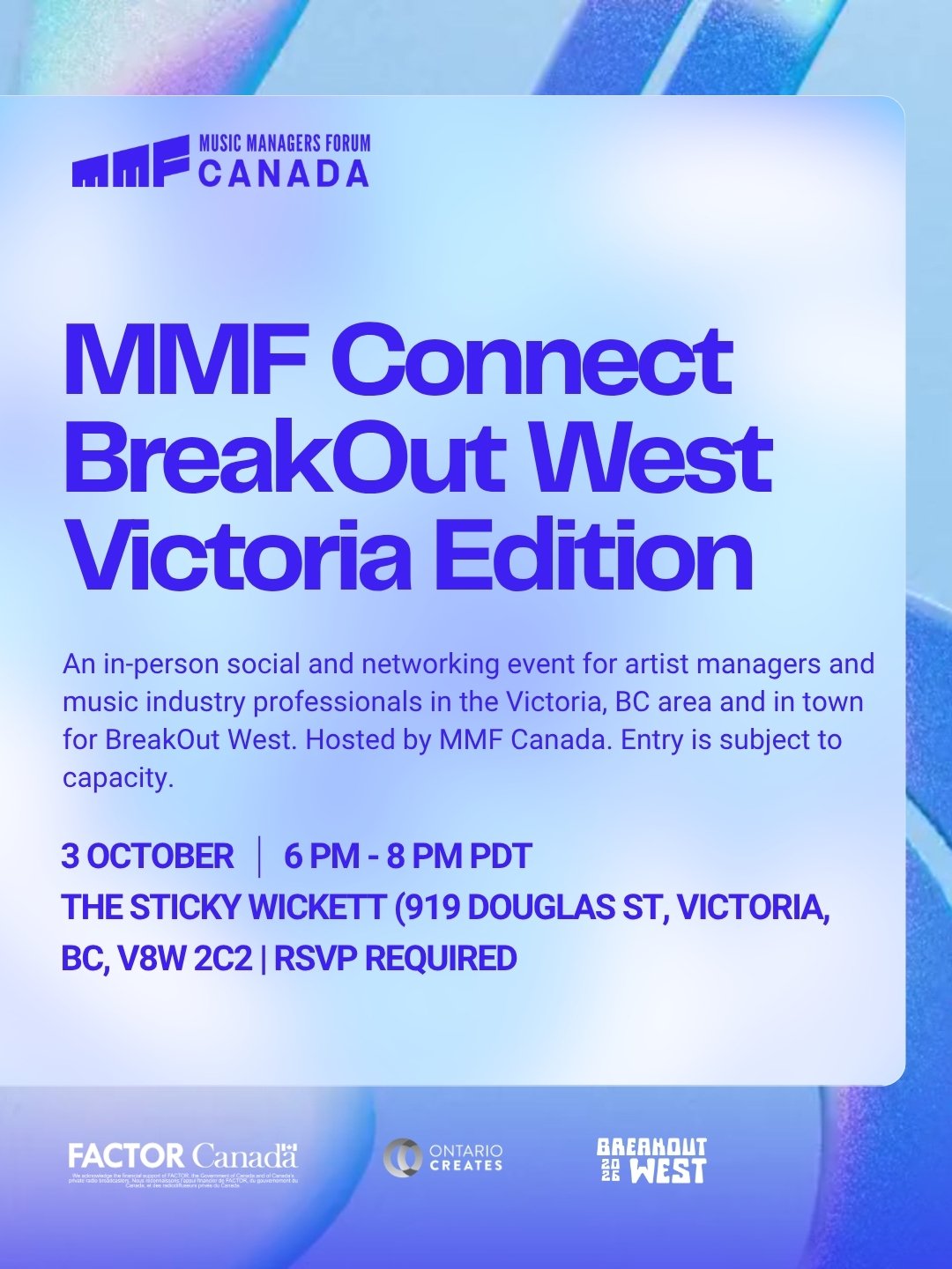 MMF Canada @ BreakOut West Victoria