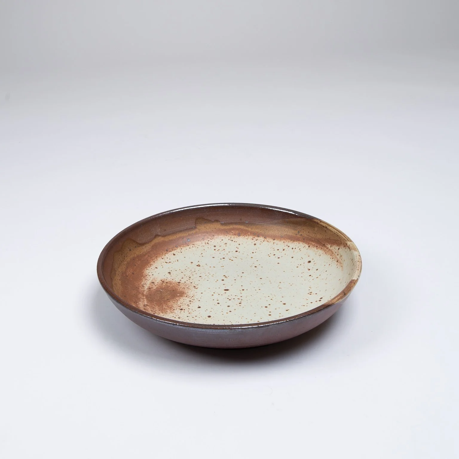 Soda Fired, Wide & Low Serving Bowl