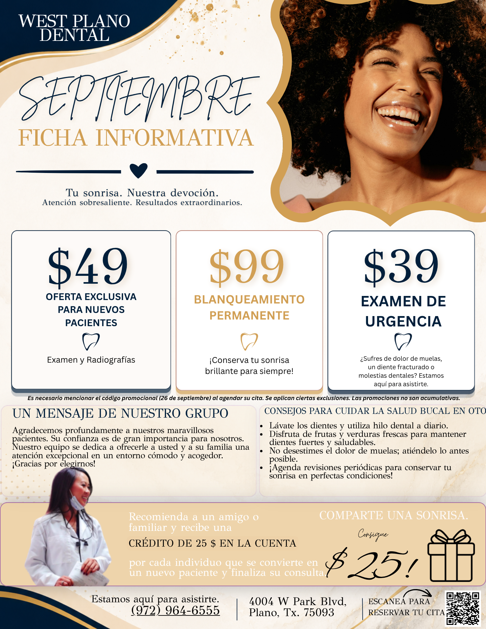 West plano dental patient spanish newsletter