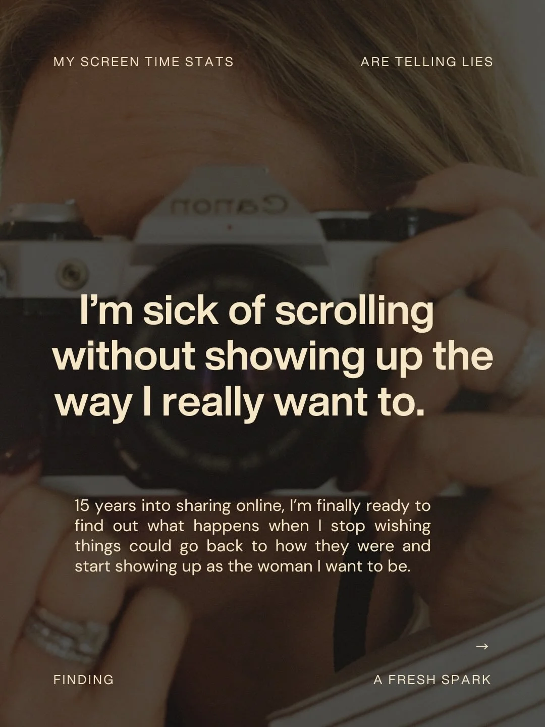 If you saw my screen time stats, you&rsquo;d think I&rsquo;m obsessed with being online. But really, I&rsquo;m lost in a sea of unpublished drafts, old saves, and strategy shoulds.

The spark that once inspired me to share has faded.

What began 15 y