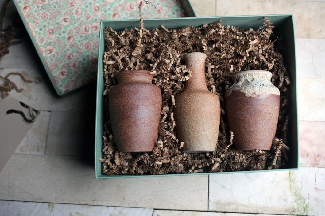 Handmade Ceramic Vase Gift Set