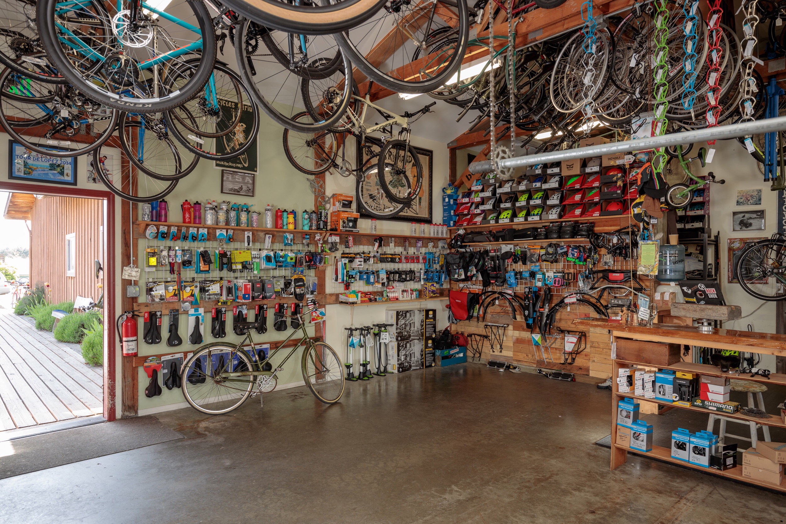 Full selection of goods and service parts.
