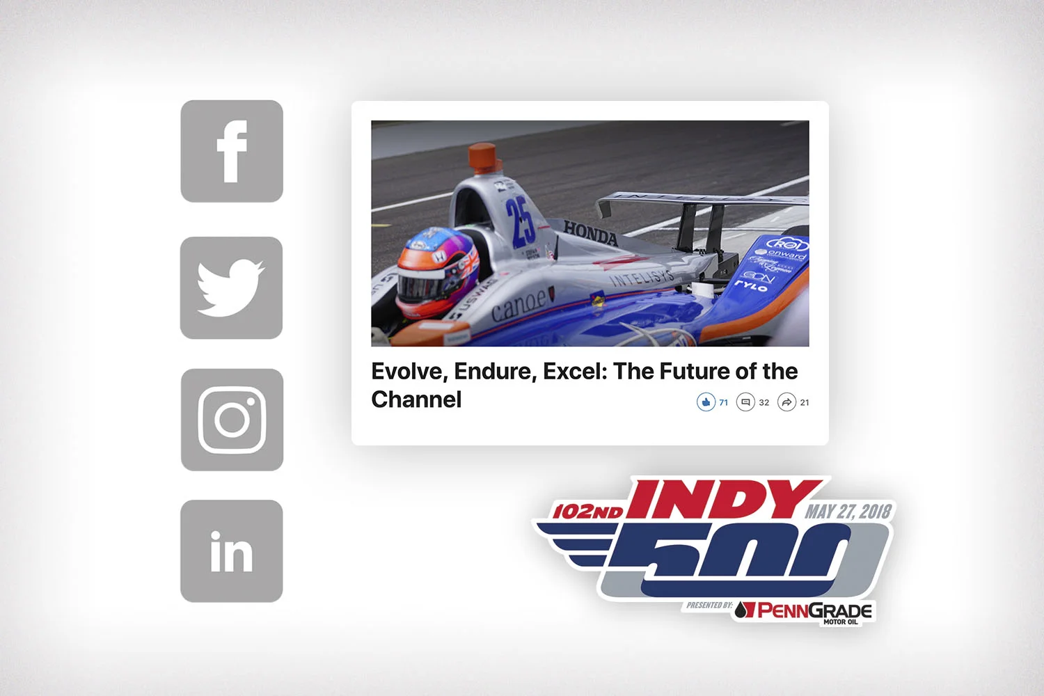 Writing: Social Campaign Indy 500 Sponsorship