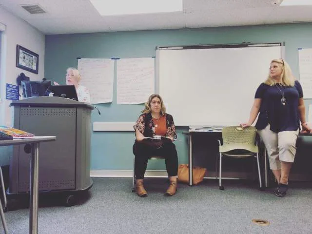 Cindi Huss, Sarah White, and Ann Livengood present a workshop for ETSU medical residents: Thanks to everyone who helped make this happen, espeically Drs. Abbey Mann and Jodi Jones of ETSU.