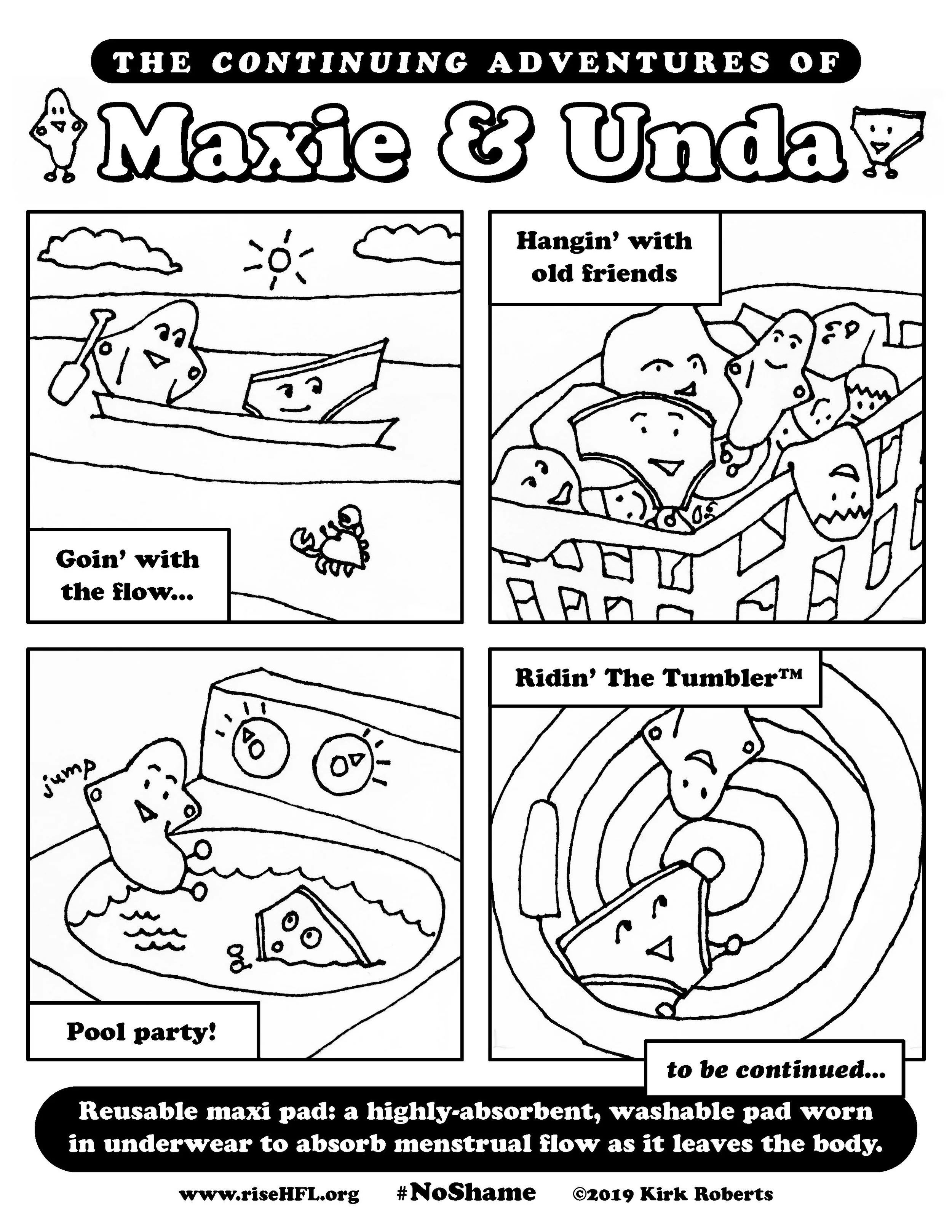 Reuasable Maxi Comic Coloring Sheet