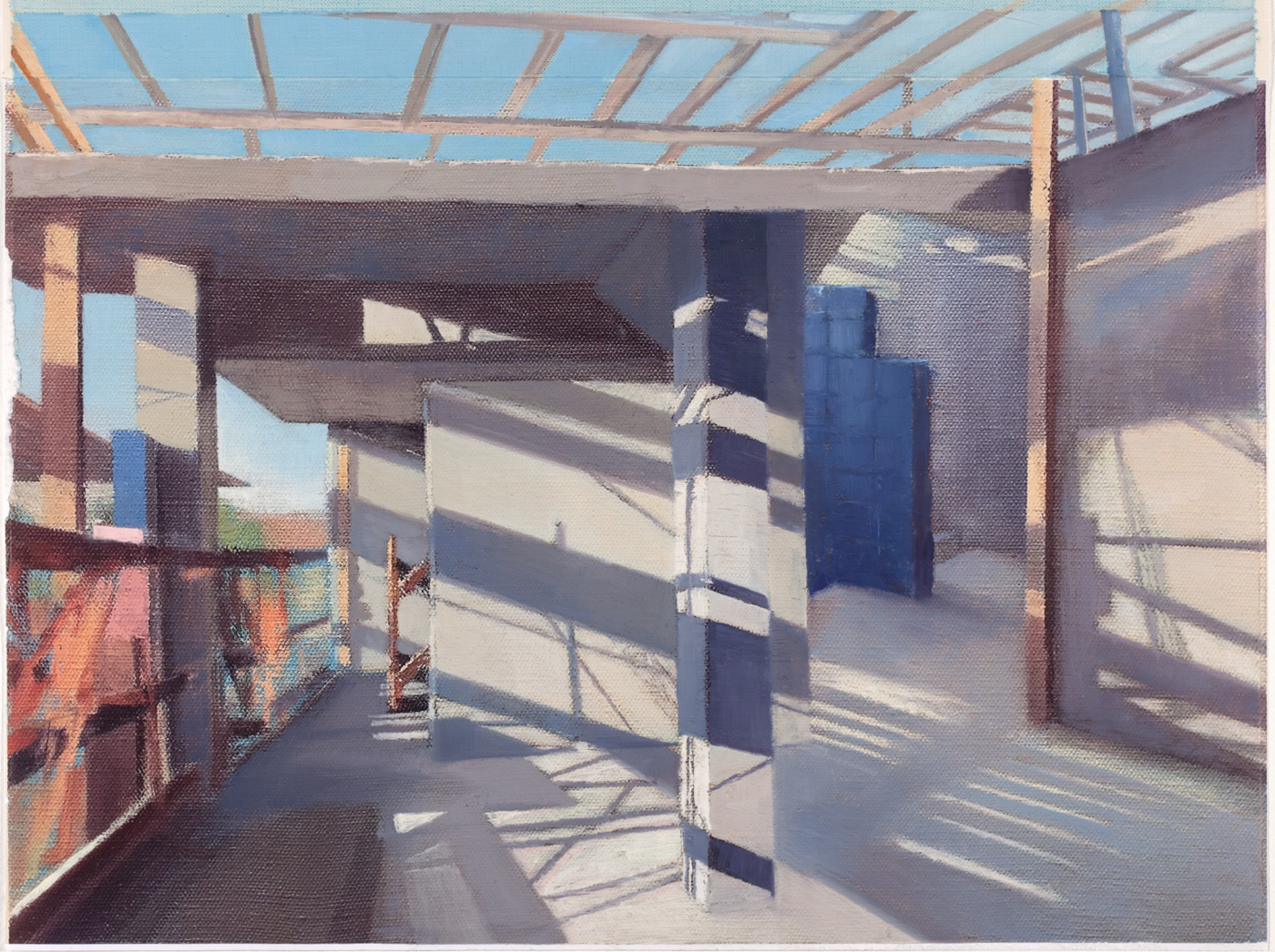   Study for 163rd St v3,  2018 oil on paper, 12 x 18 in 