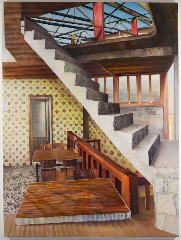   Bar Brusi , 2015 oil on linen, 82 x 59 in 