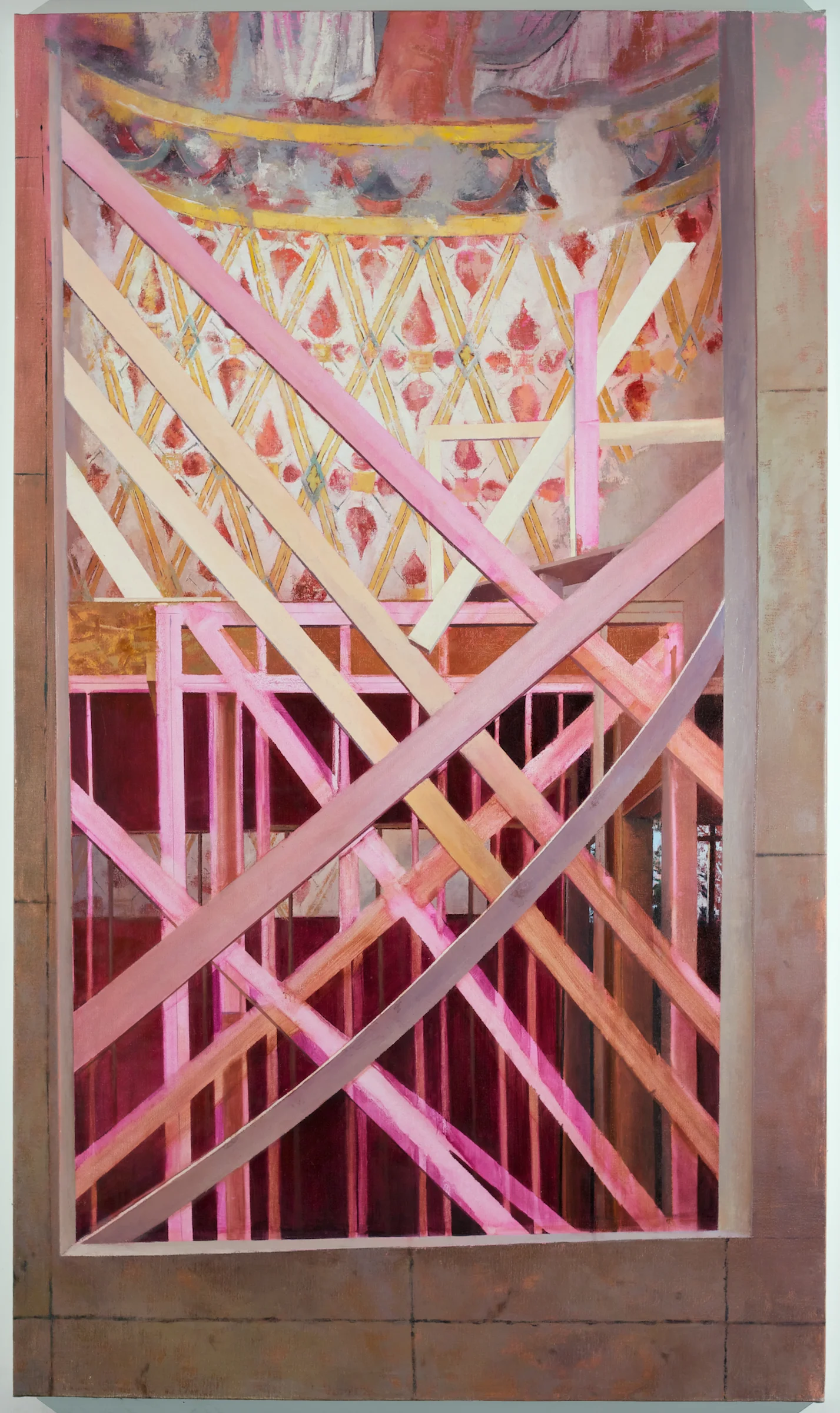 Four Cornered Dawn , 2015 oil on linen, 82 x 48 in