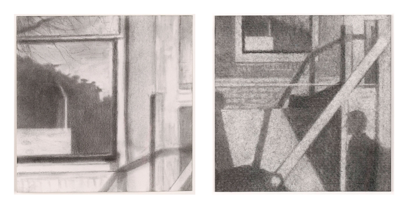 Amsterdam, 2016 graphite powder on paper, 4 x 4 in