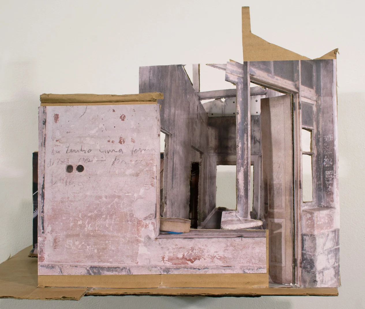 Collected, Model , 2012 collage on cardboard, 12 x 17 x 13 in