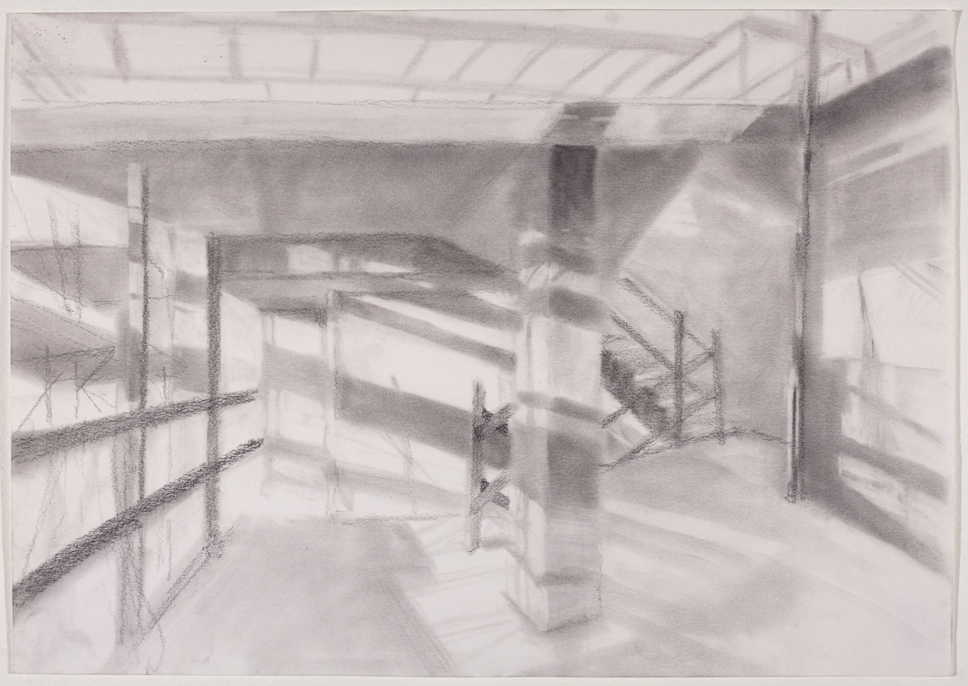 Study for 163rd St Mural , 2018 graphite powder on paper, 16 x 20 in