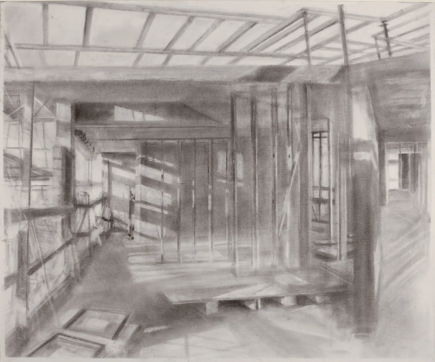 Composite study for 163rd St Mural , 2018 graphite powder on paper, 17 x 20 in go to Works on Paper