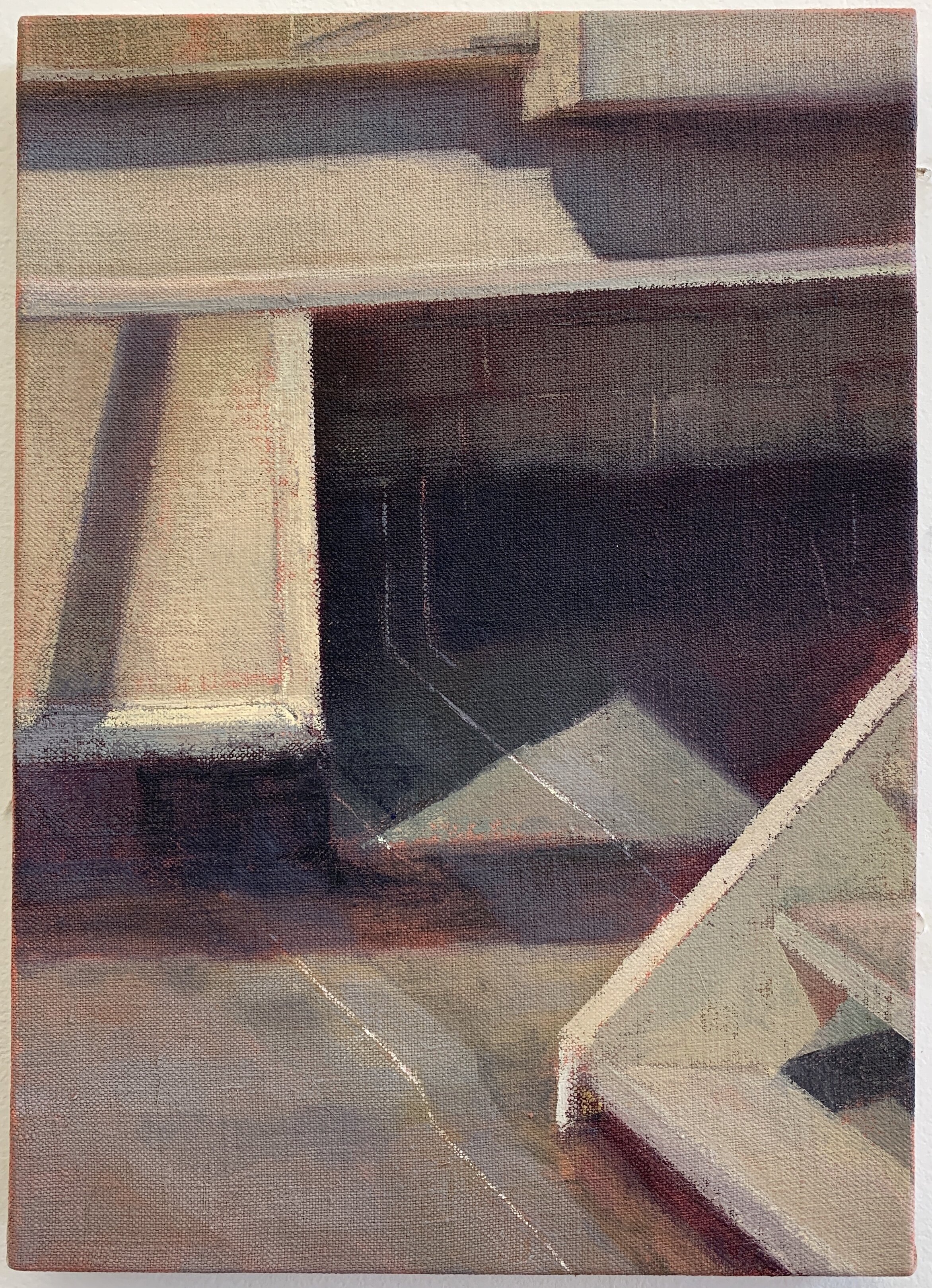   Roof Geometries , 2015 oil on linen, 12 x 8 in 