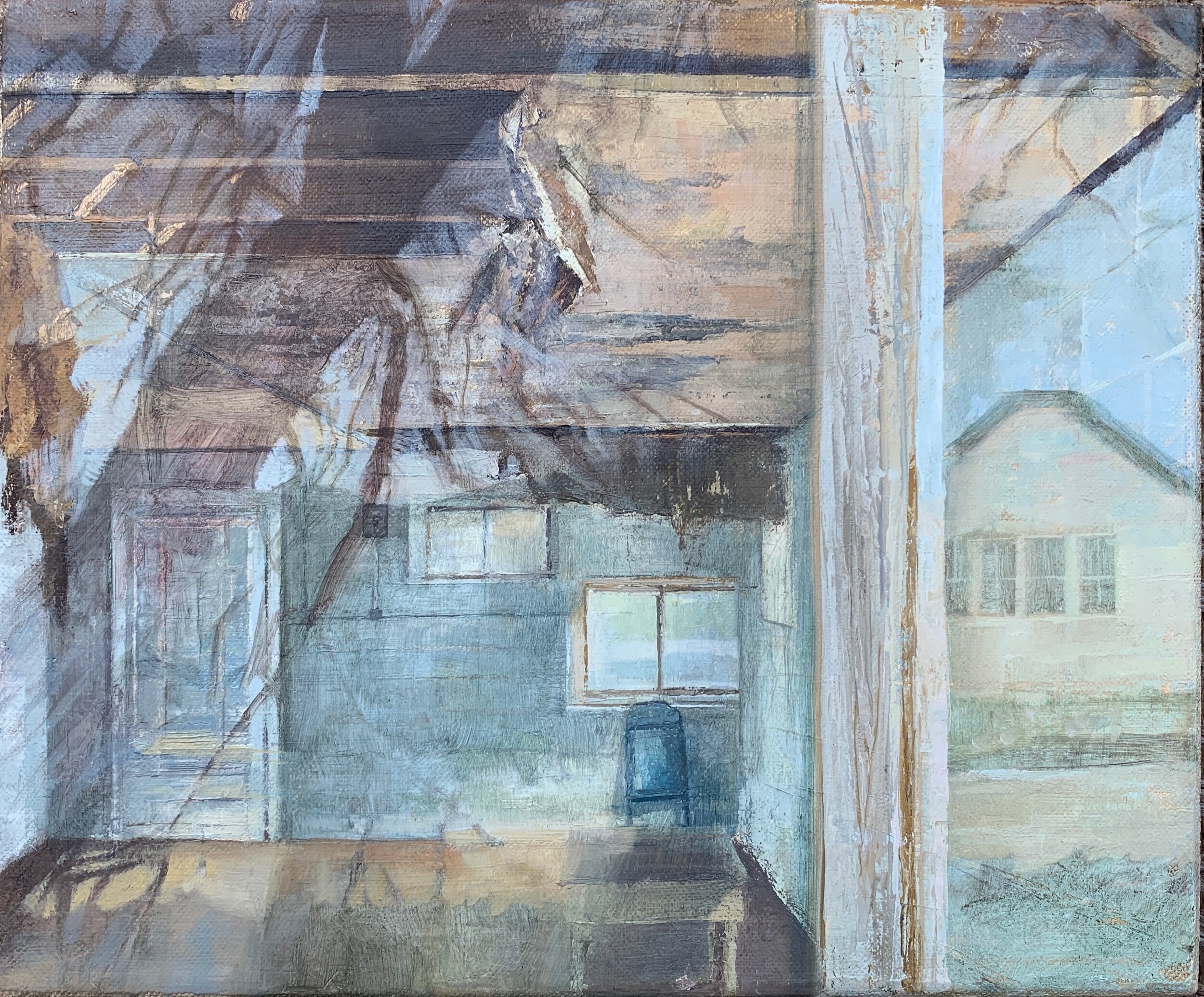   Ulm, Wyoming: Schoolhouse Window,  2014 oil on linen, 10 x 14 in 