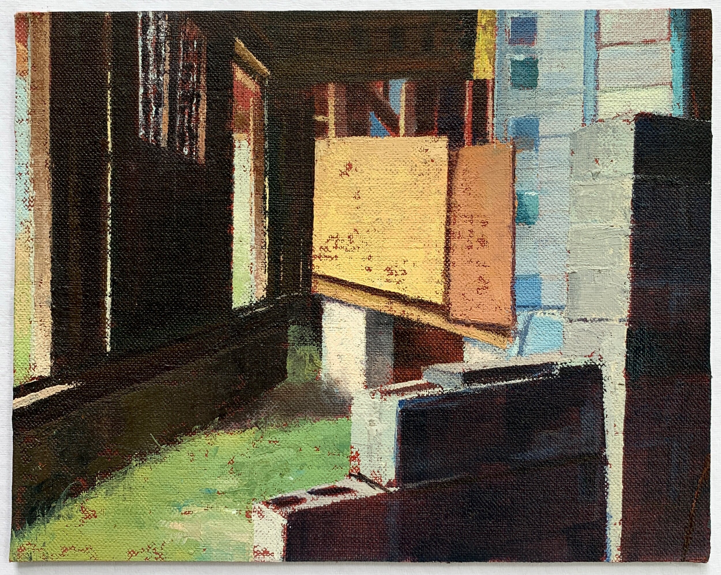 New Orleans and Ninh Binh, 2019 oil on linen on panel, 8 x 10 in