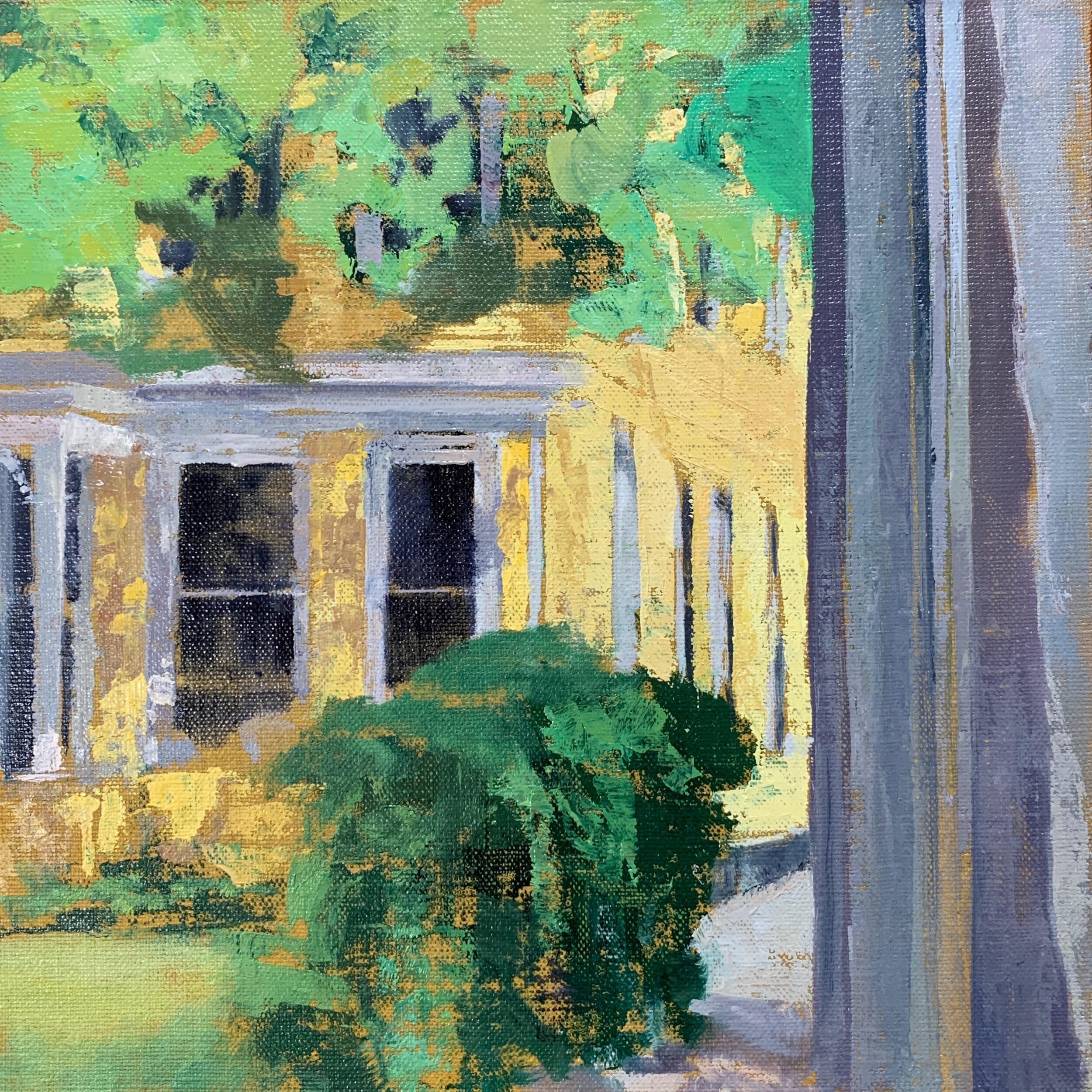 Neighbors: Frank and Jackie’s, 2020 oil on linen on panel, 10 x 10 in