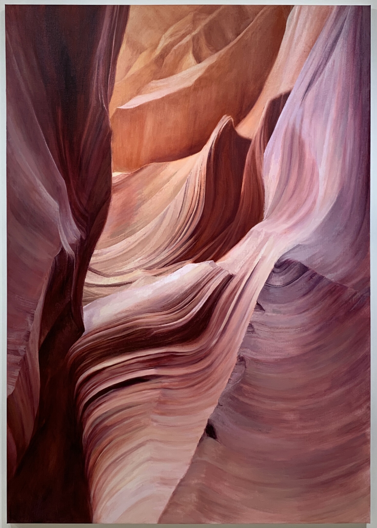 Where water runs through rocks 1, 2019 oil on linen 80 x 56 in