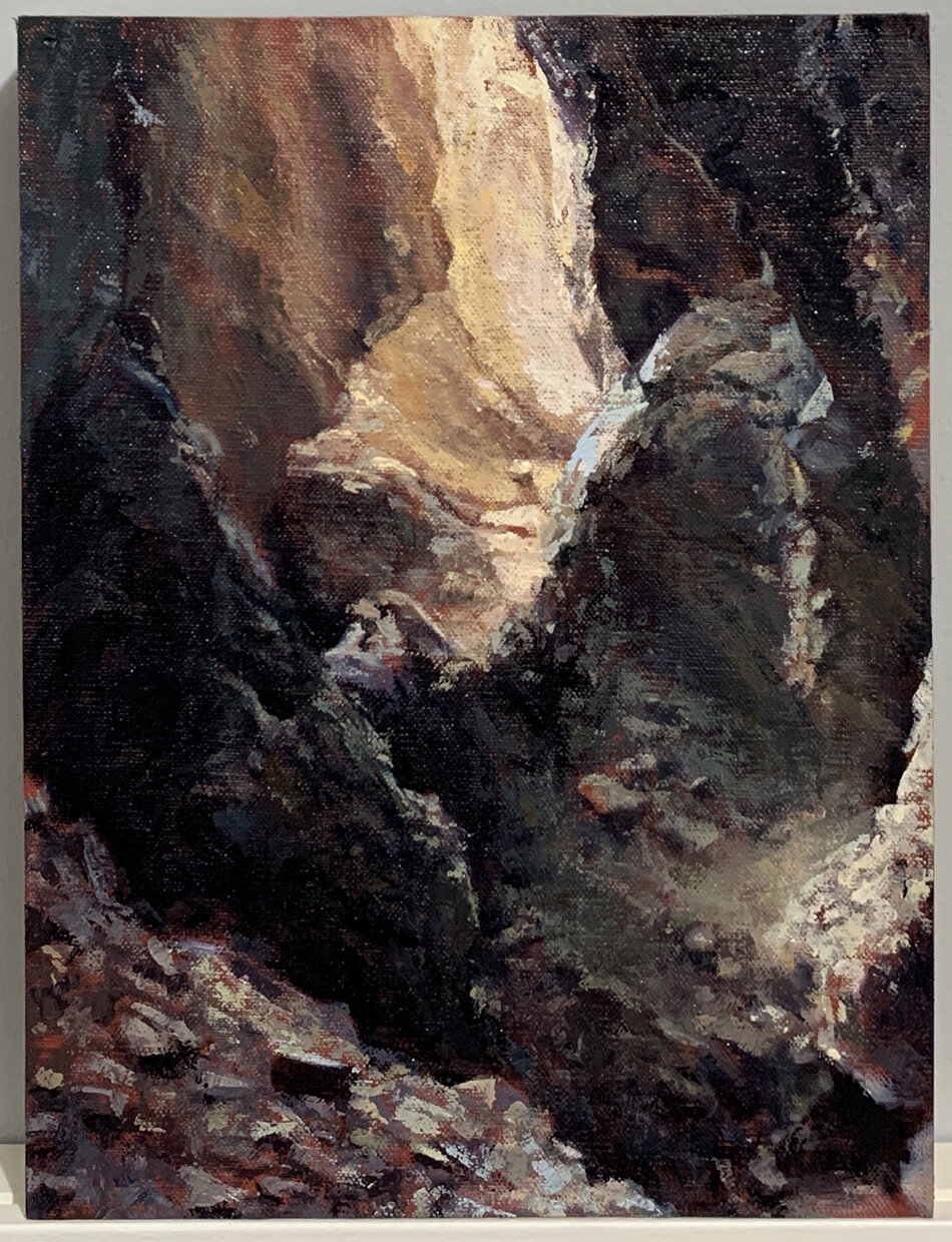   Sidewinder Canyon 2,  2020 oil on linen on panel, 12 x 9 in 
