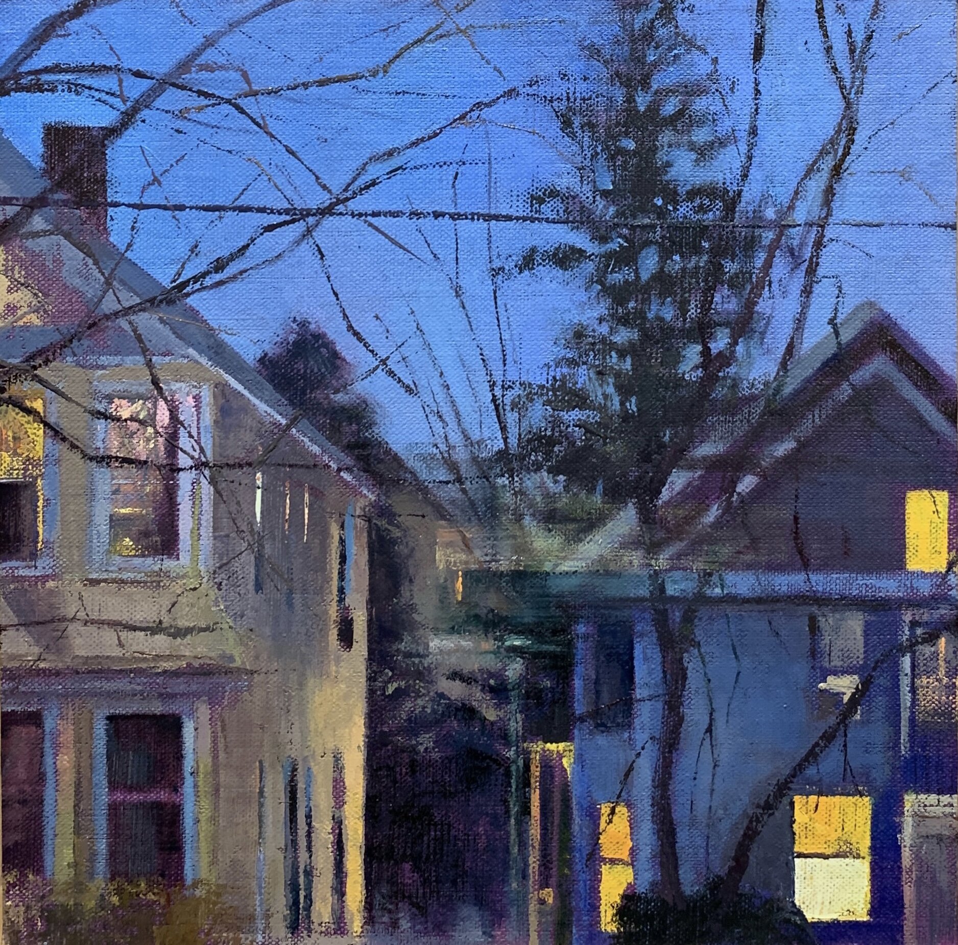 Twilight , 2021 oil on linen on panel, 10 x 10 in