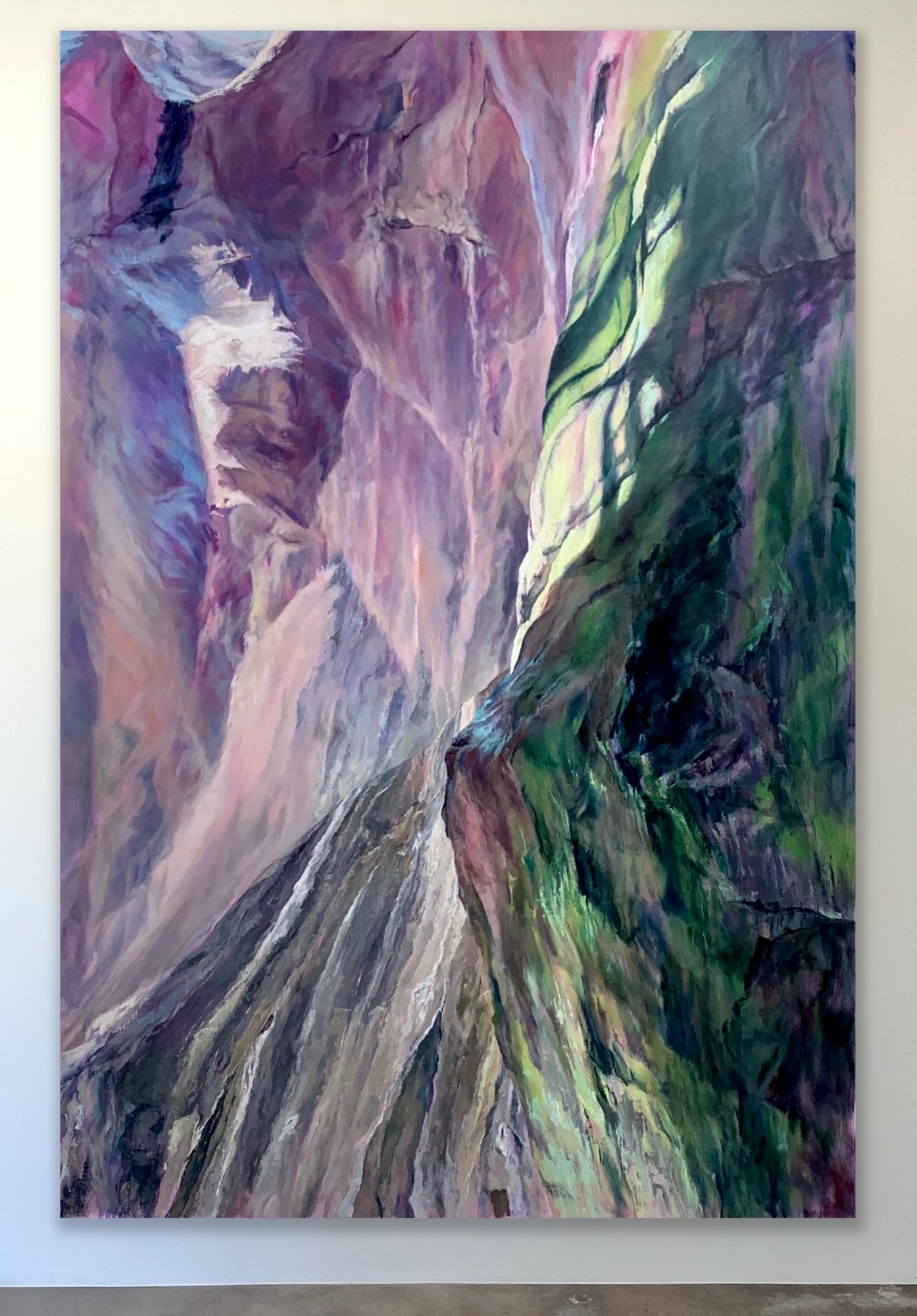   Box Canyon , 2022 oil on linen 80 x 48 in 