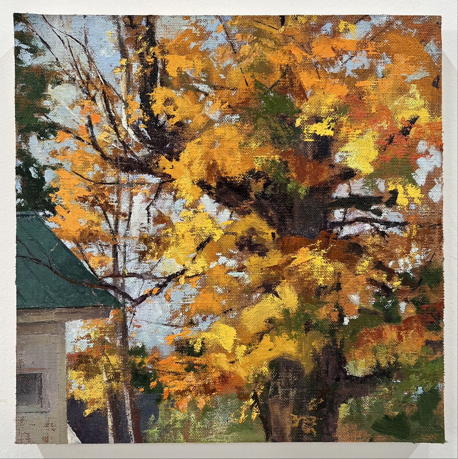   Yellow House, Niksayuna , 2022 oil on linen on panel 10 x 10 in 