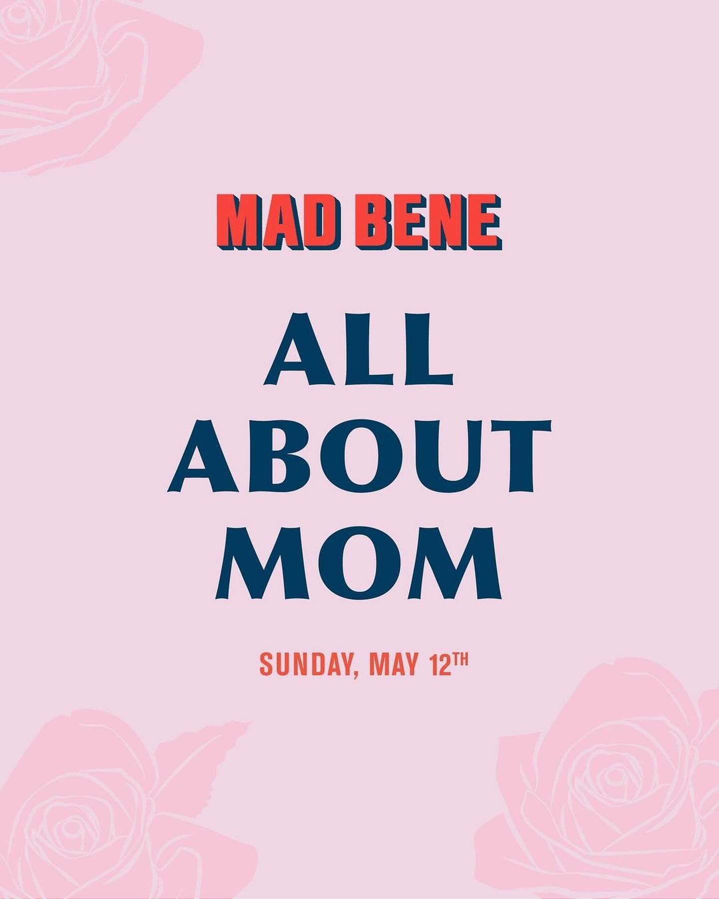 Treat Mom to a memorable Mother&rsquo;s Day at @Mad.Bene! Indulge in their special 3-course menu, featuring half-off bottles of wine. Start with a Caesar Salad or Hamachi Crudo, then savor a main course of King Crab Pasta, Pork Chop Marsala, or Eggpl