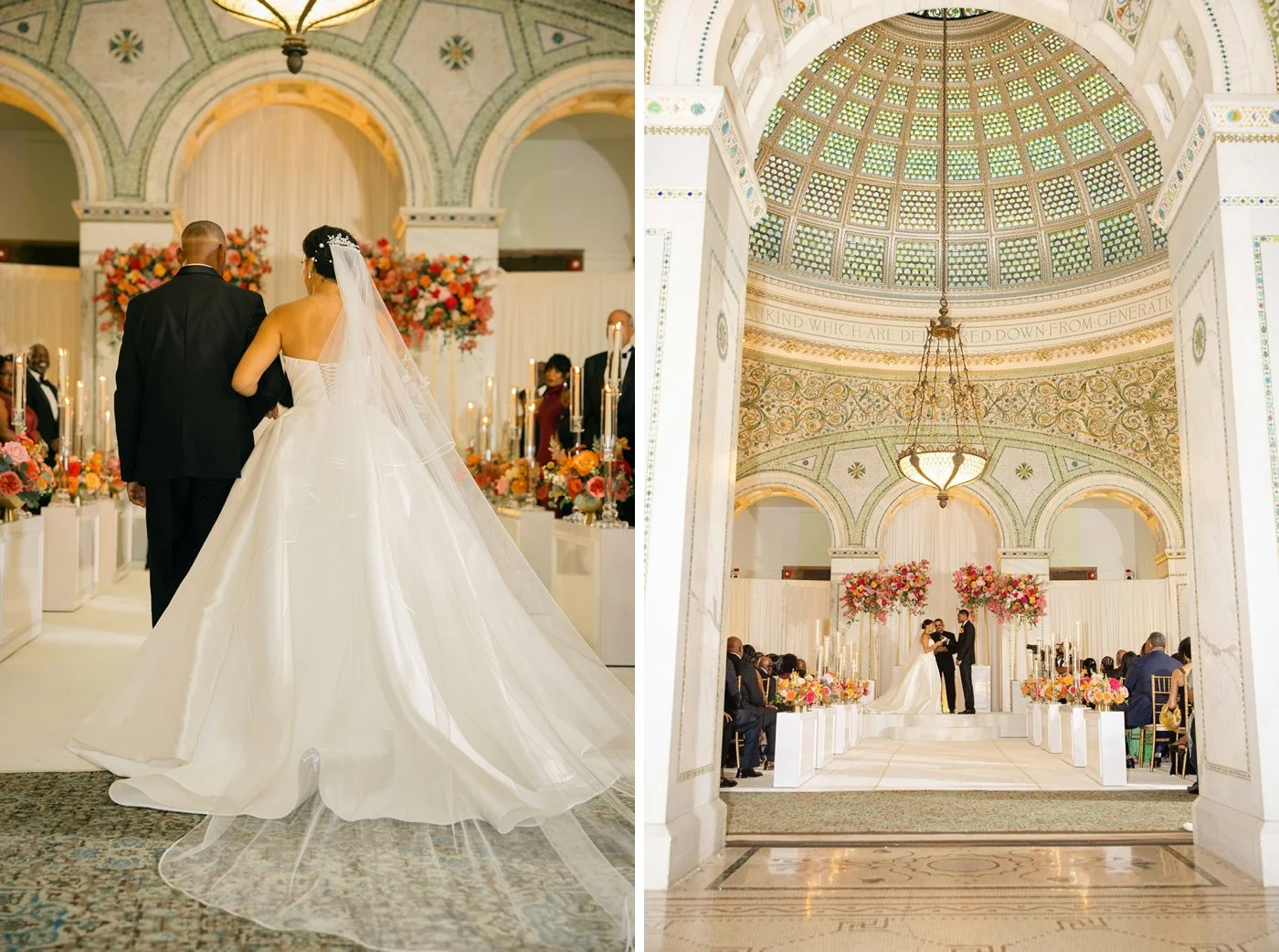 Wedding ceremony at the Chicago Cultural Center