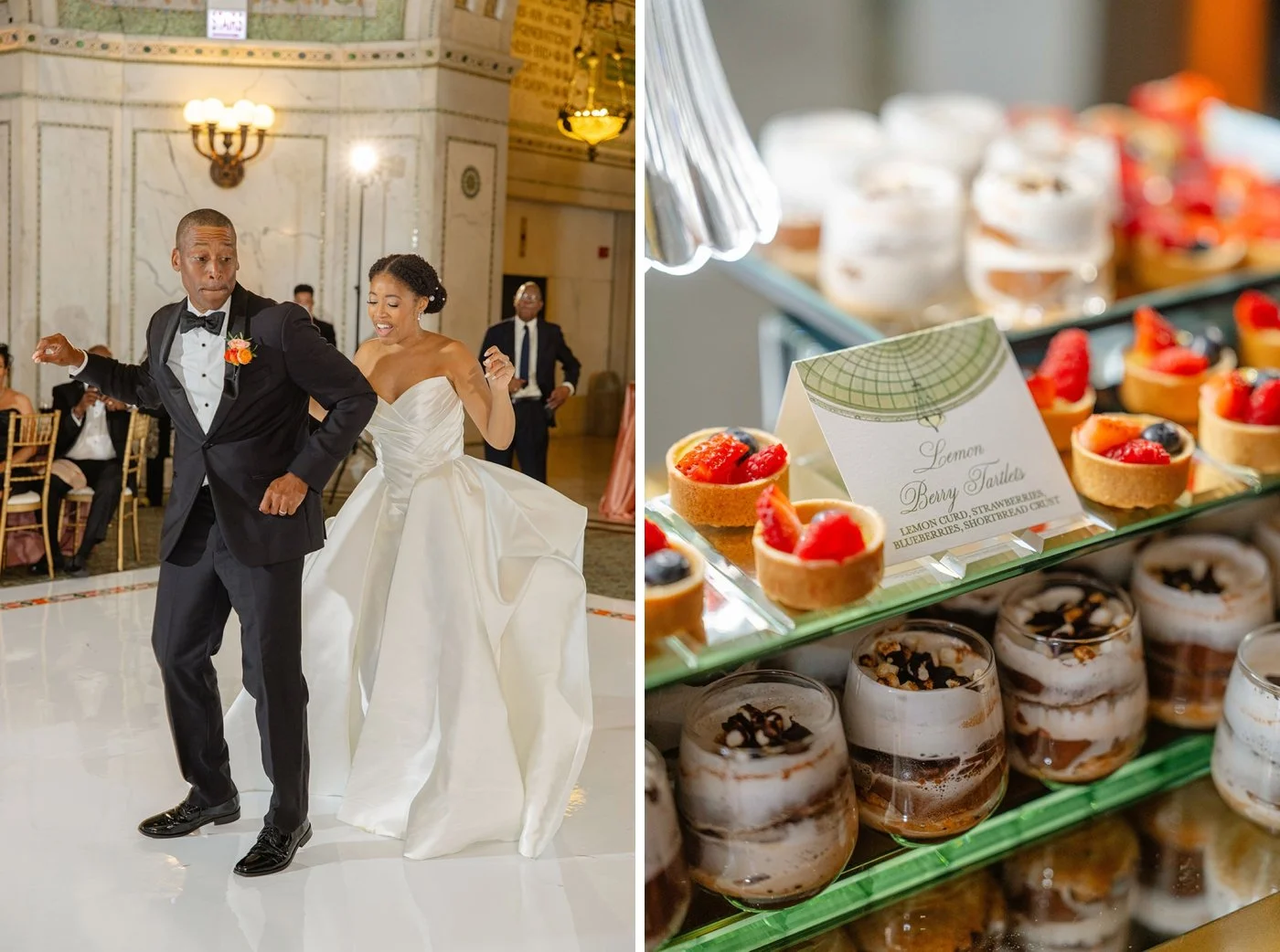 Tiered pastry display at a Chicago wedding