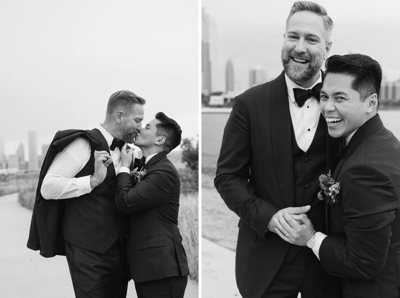 Wedding portraits at Adler Planetarium