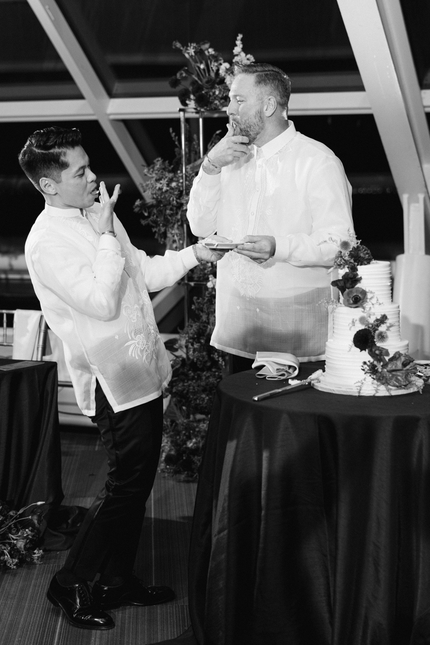 Fall wedding at Adler Planetarium