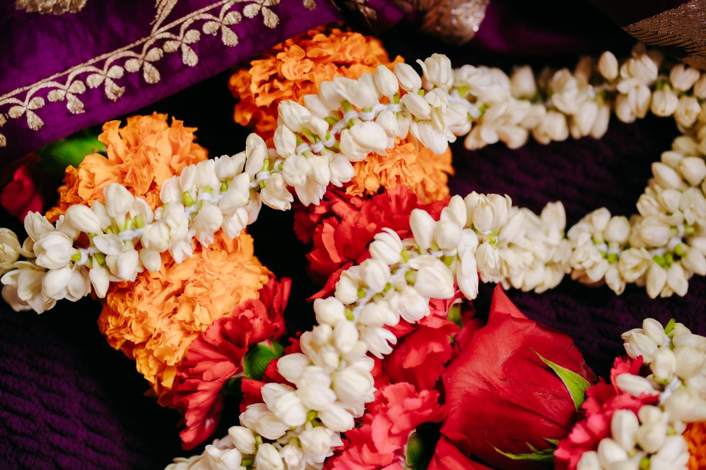 Floral garland for an Indian wedding