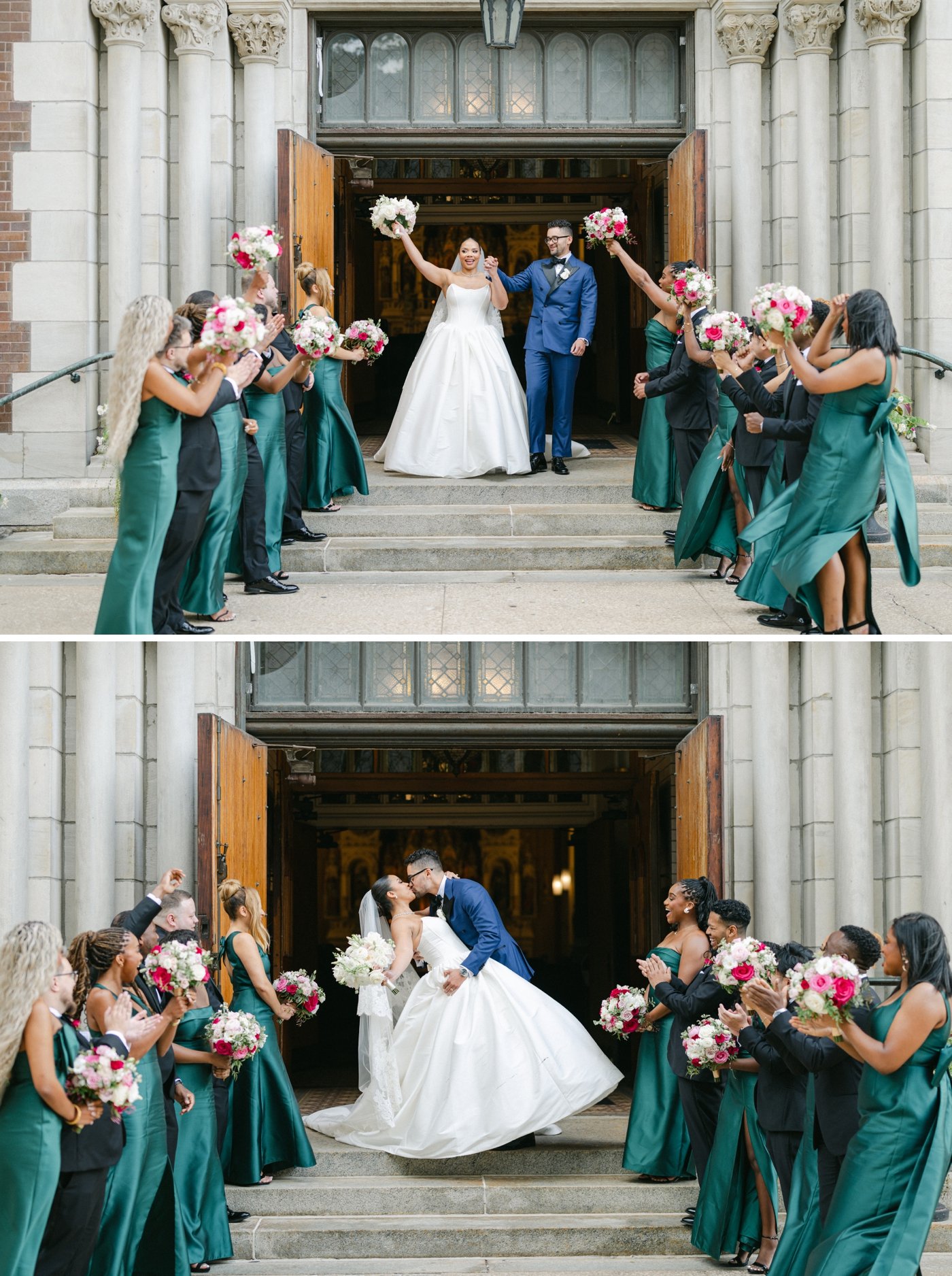 Bridal party portraits at St. Michael Church
