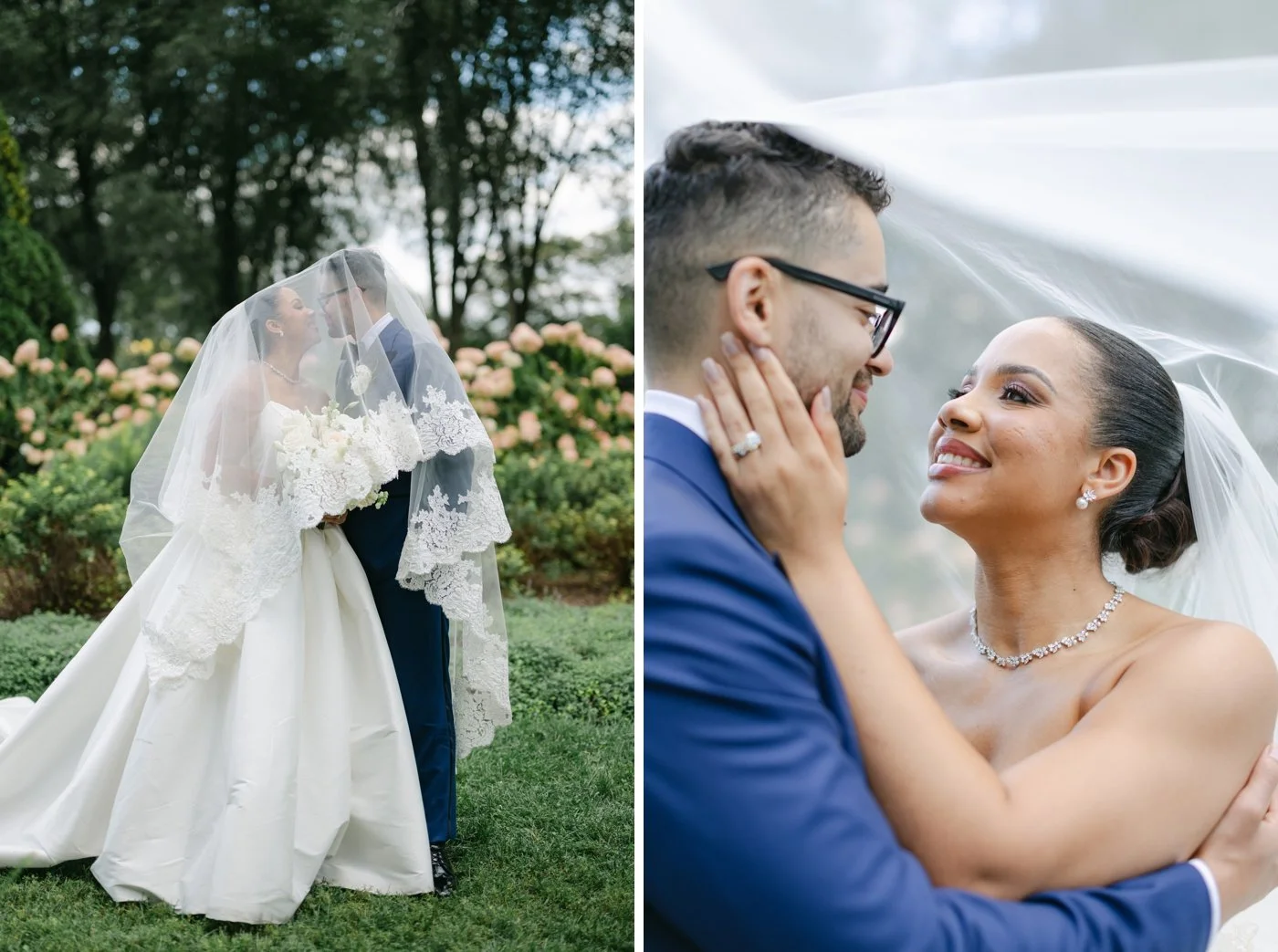 Bridal portraits in Millennium Park