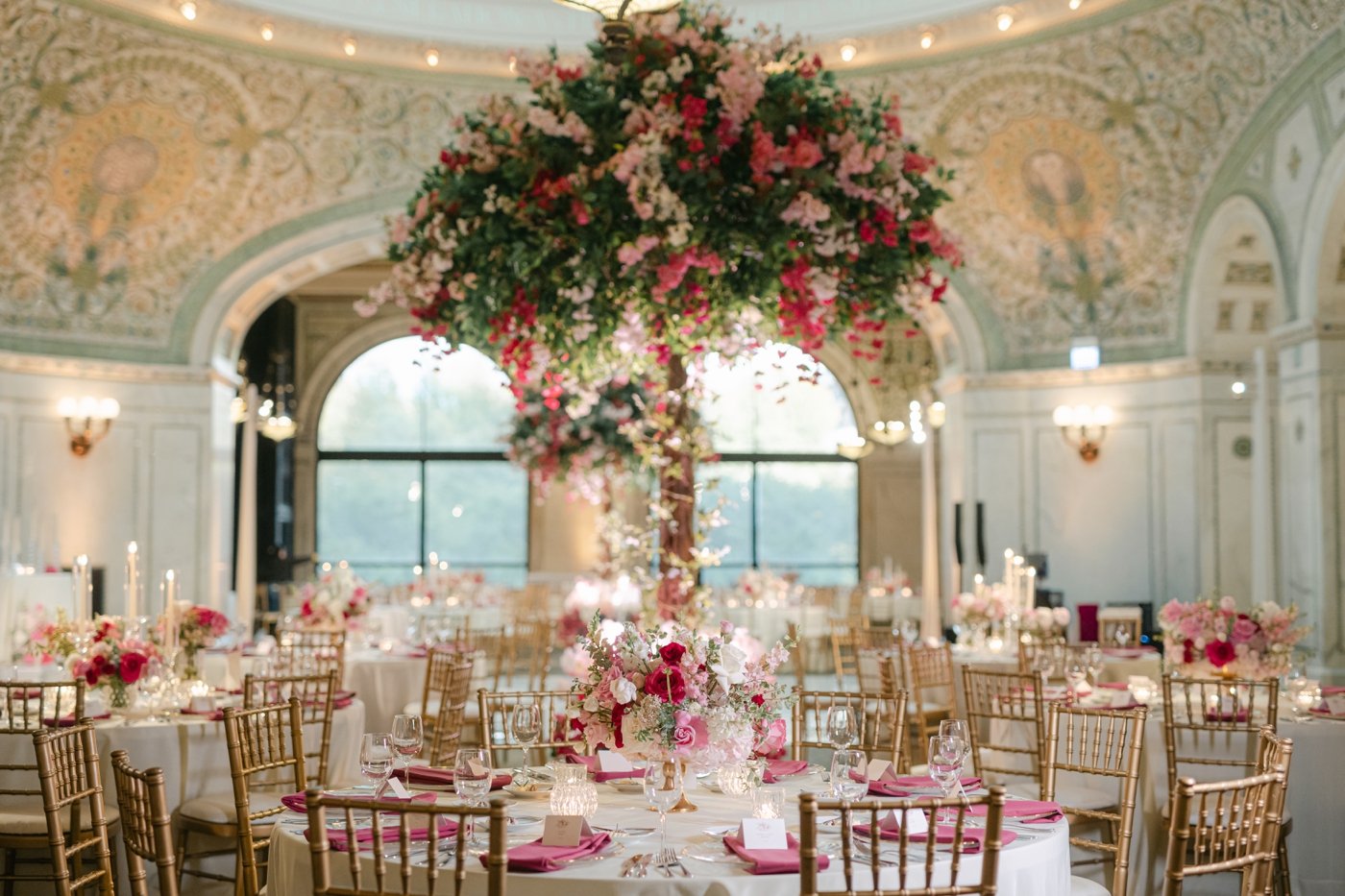 Floral tree centerpiece by Yanni Design Studio