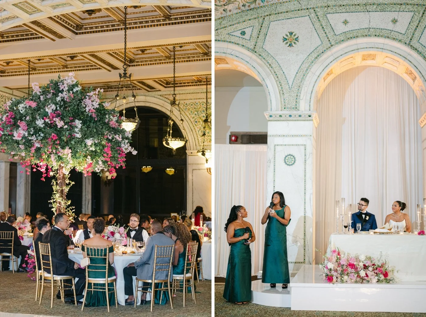 Wedding reception at the Chicago Cultural Center
