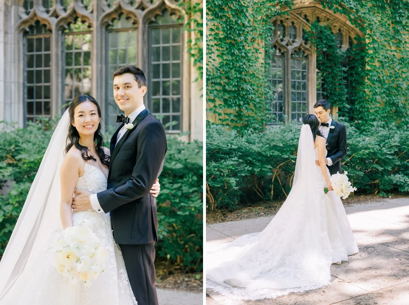 Bridal portraits at the University of Chicago