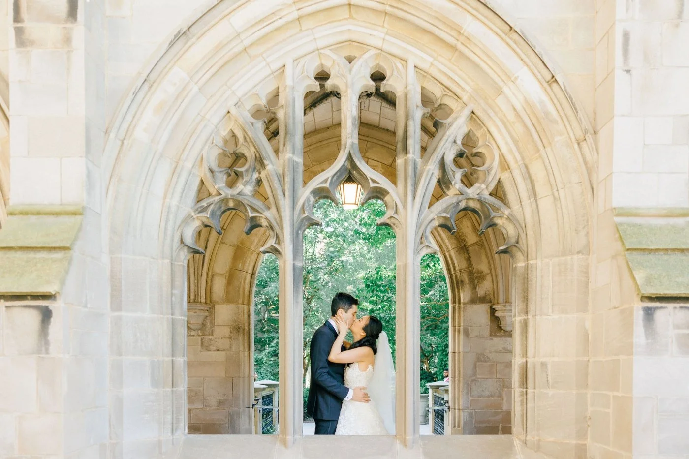 Bridal portraits at the University of Chicago