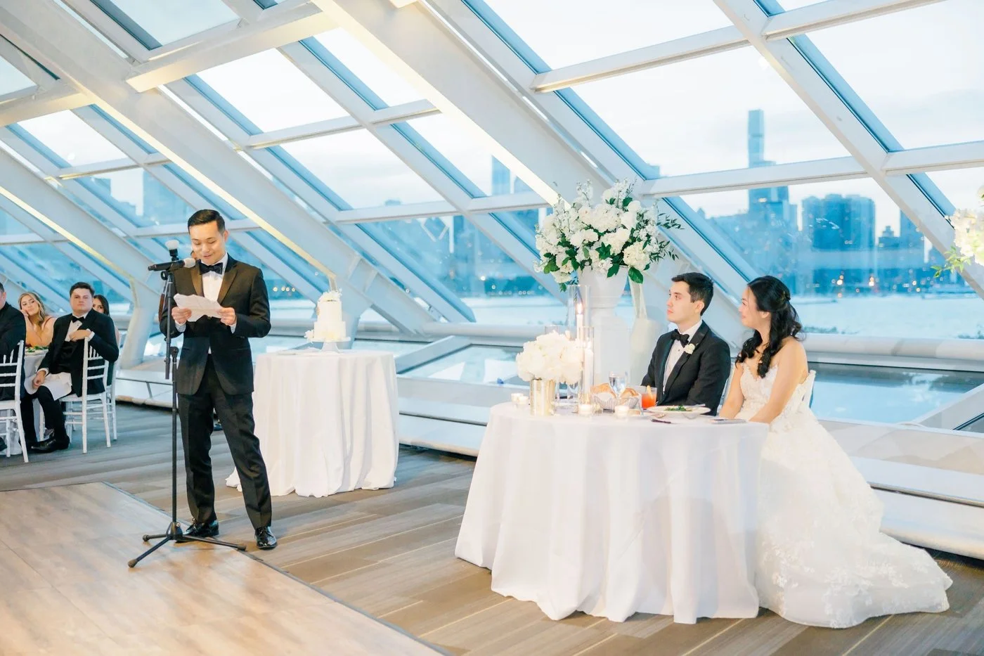 Wedding reception at the Adler Planetarium