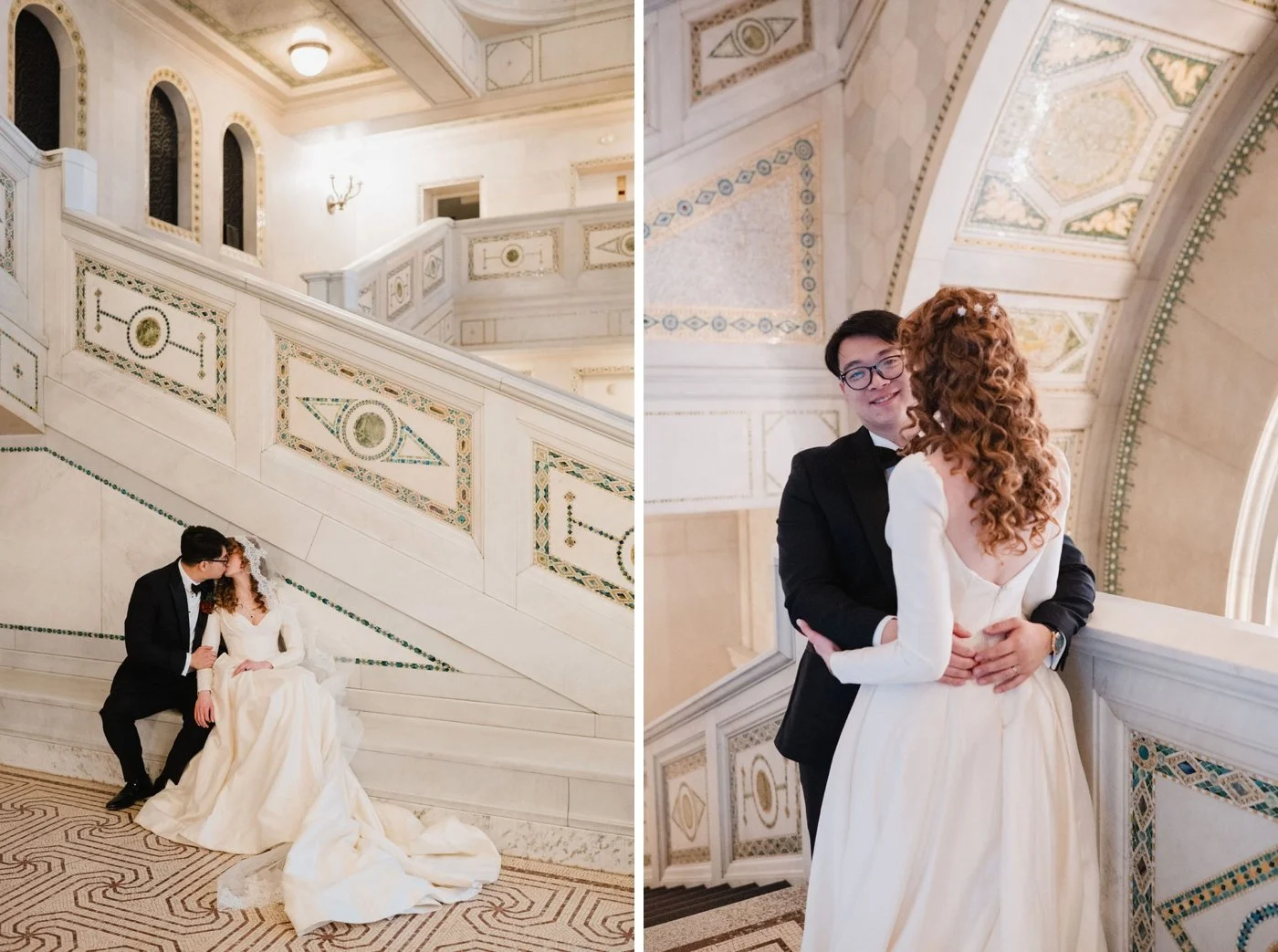 Chicago winter wedding at the Chicago Cultural Center