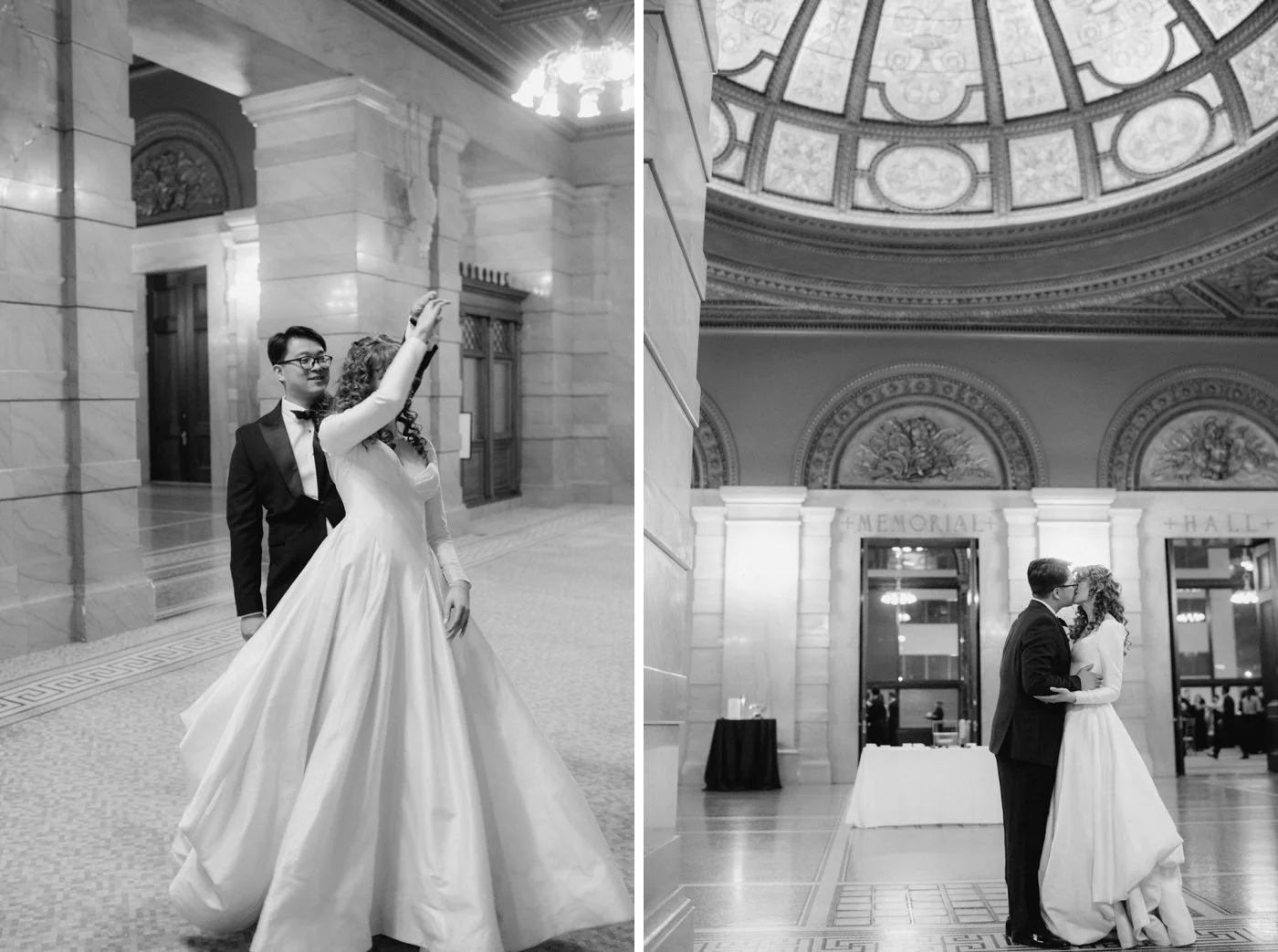 Chicago winter wedding at the Chicago Cultural Center