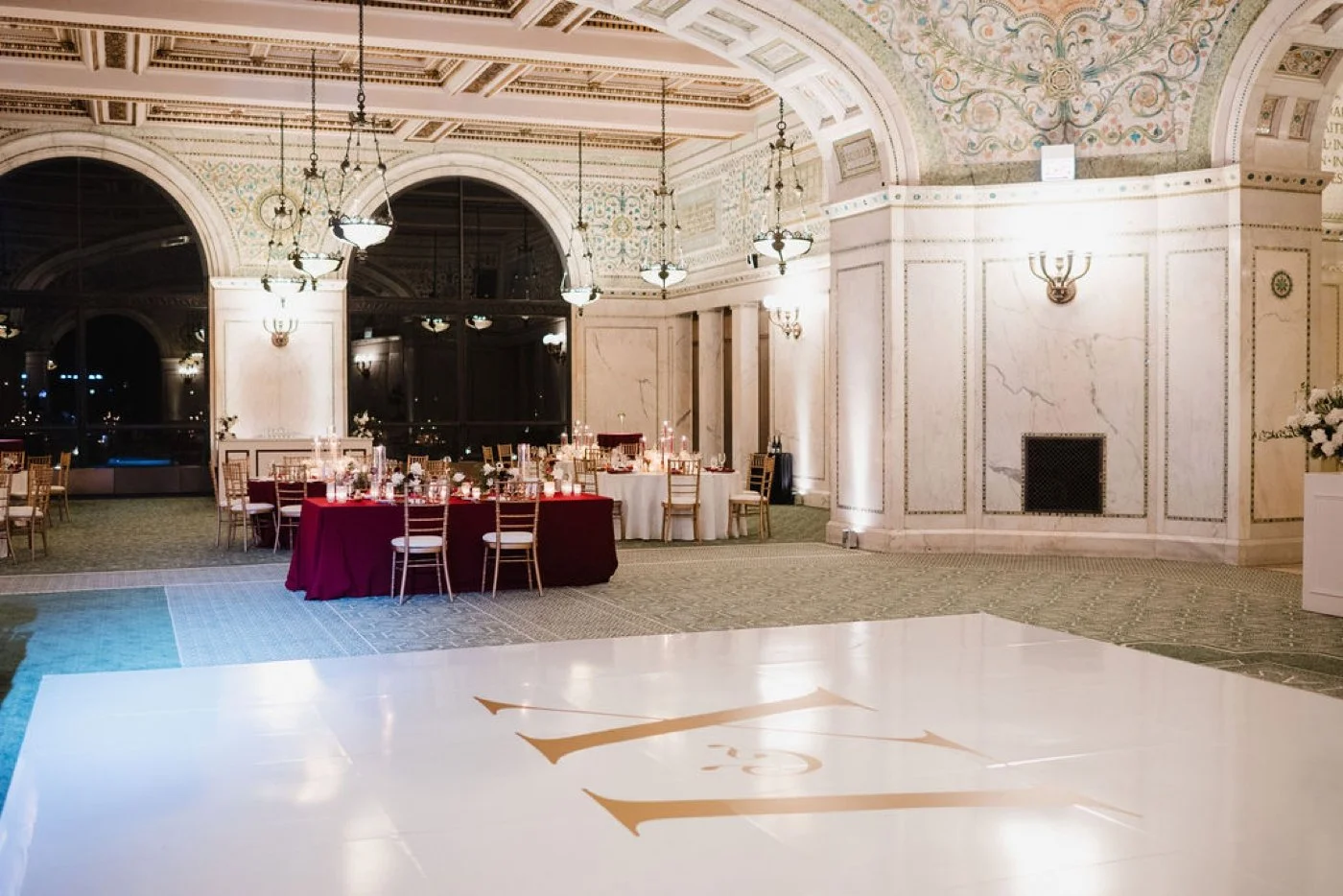 Wedding reception at the Chicago Cultural Center