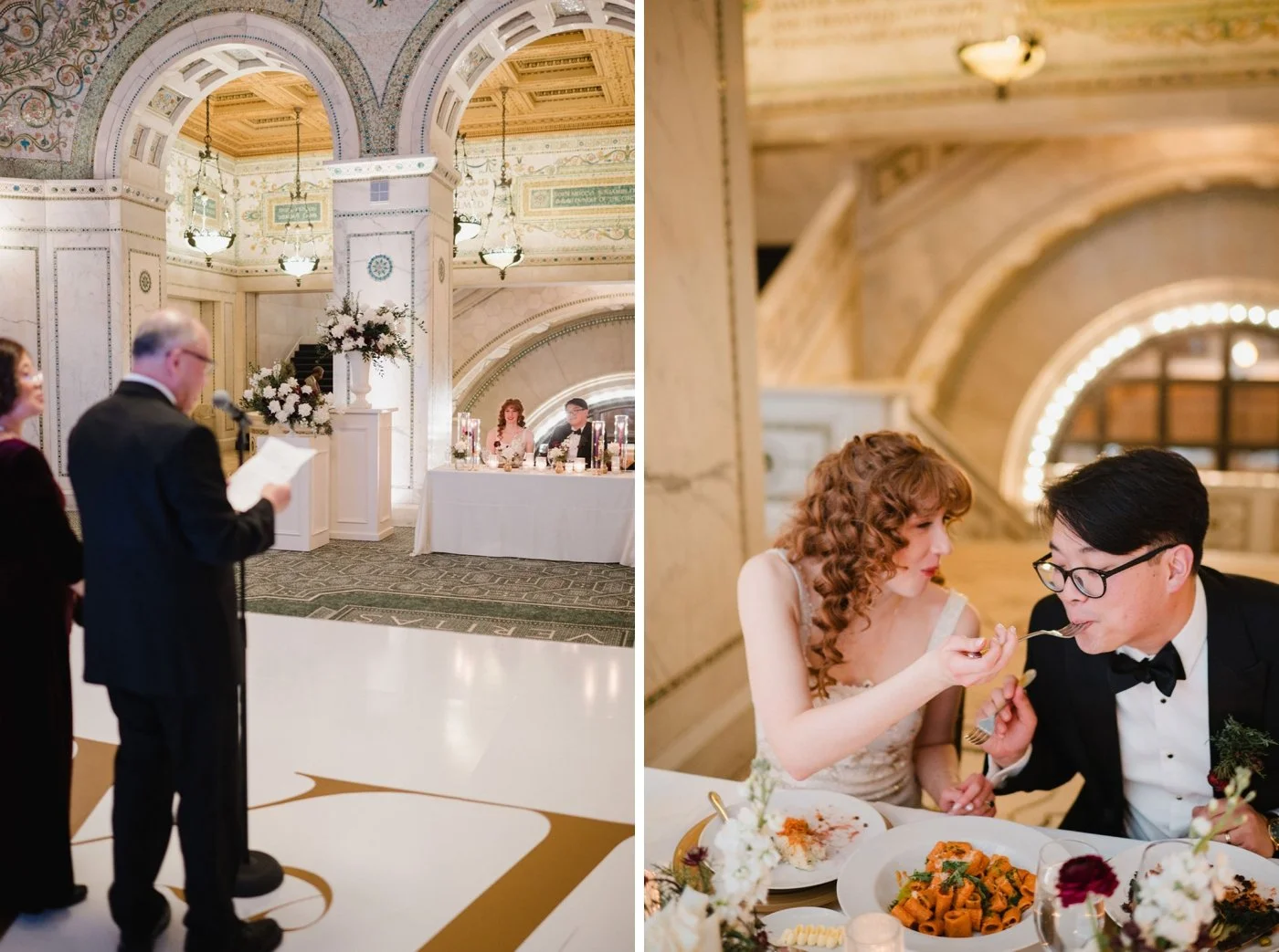 Wedding reception at the Chicago Cultural Center