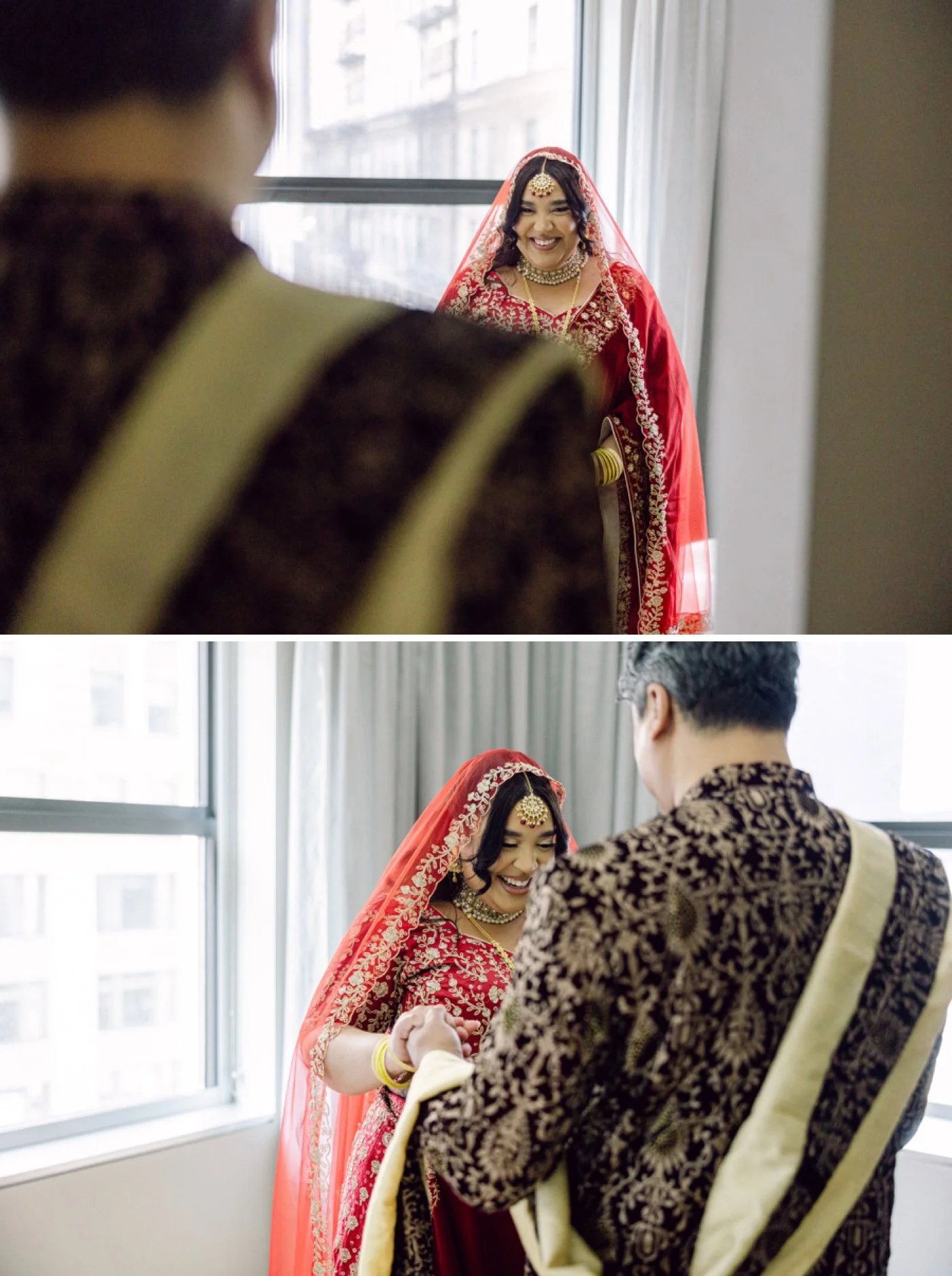Chicago wedding first look