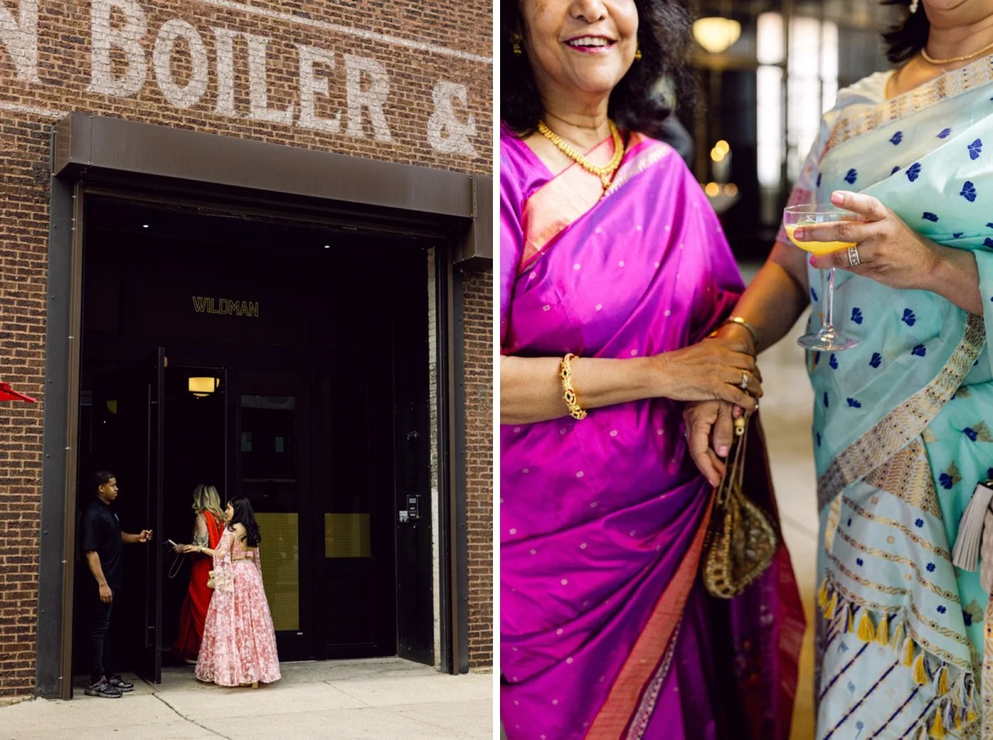 Guests entering the Wildman BT wedding venue in Downtown Chicago