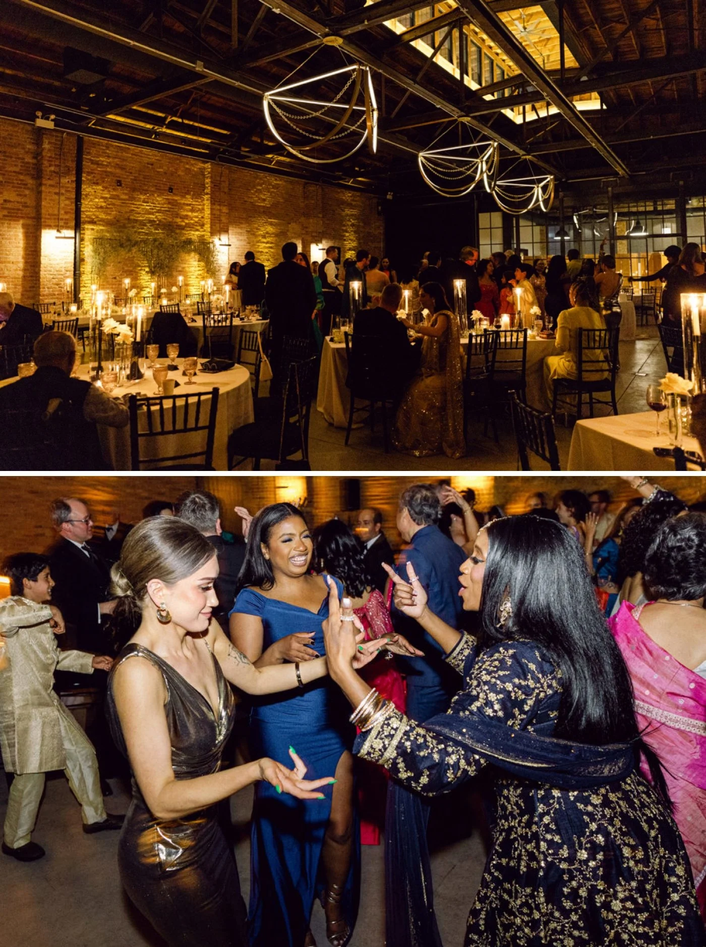 Guests dancing at a Downtown Chicago wedding