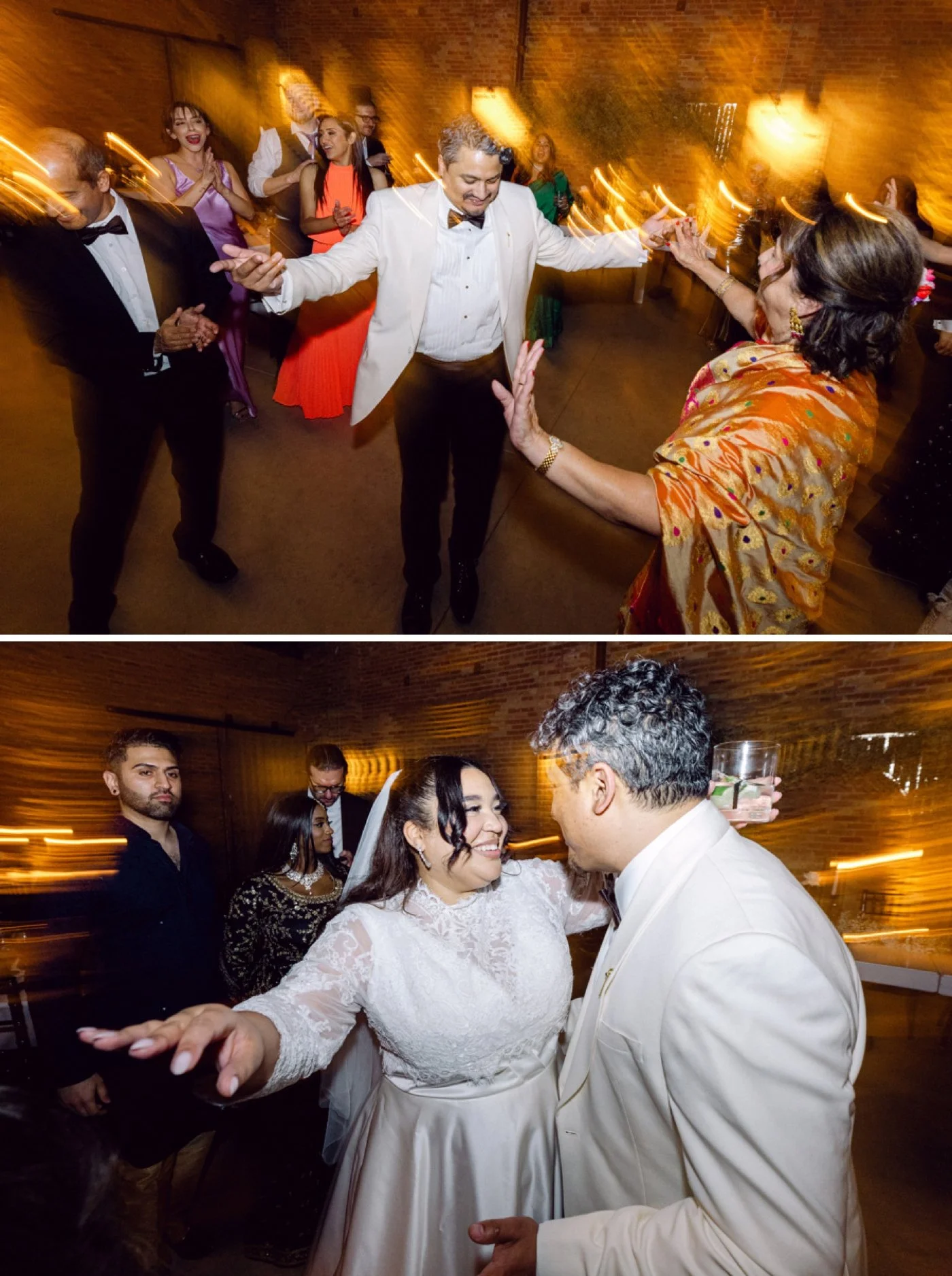 Bride and groom on the dance floor at Wildman BT