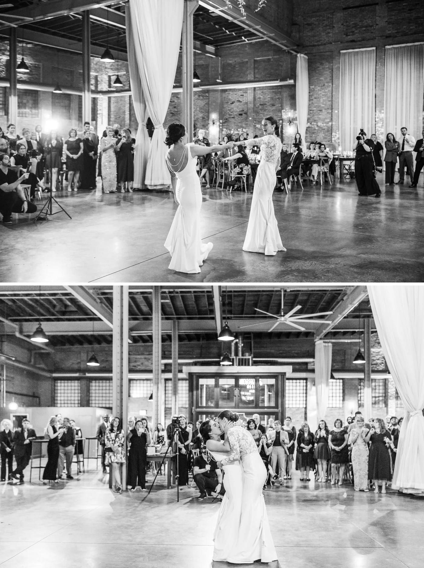 Brides sharing their first dance, LGBT wedding