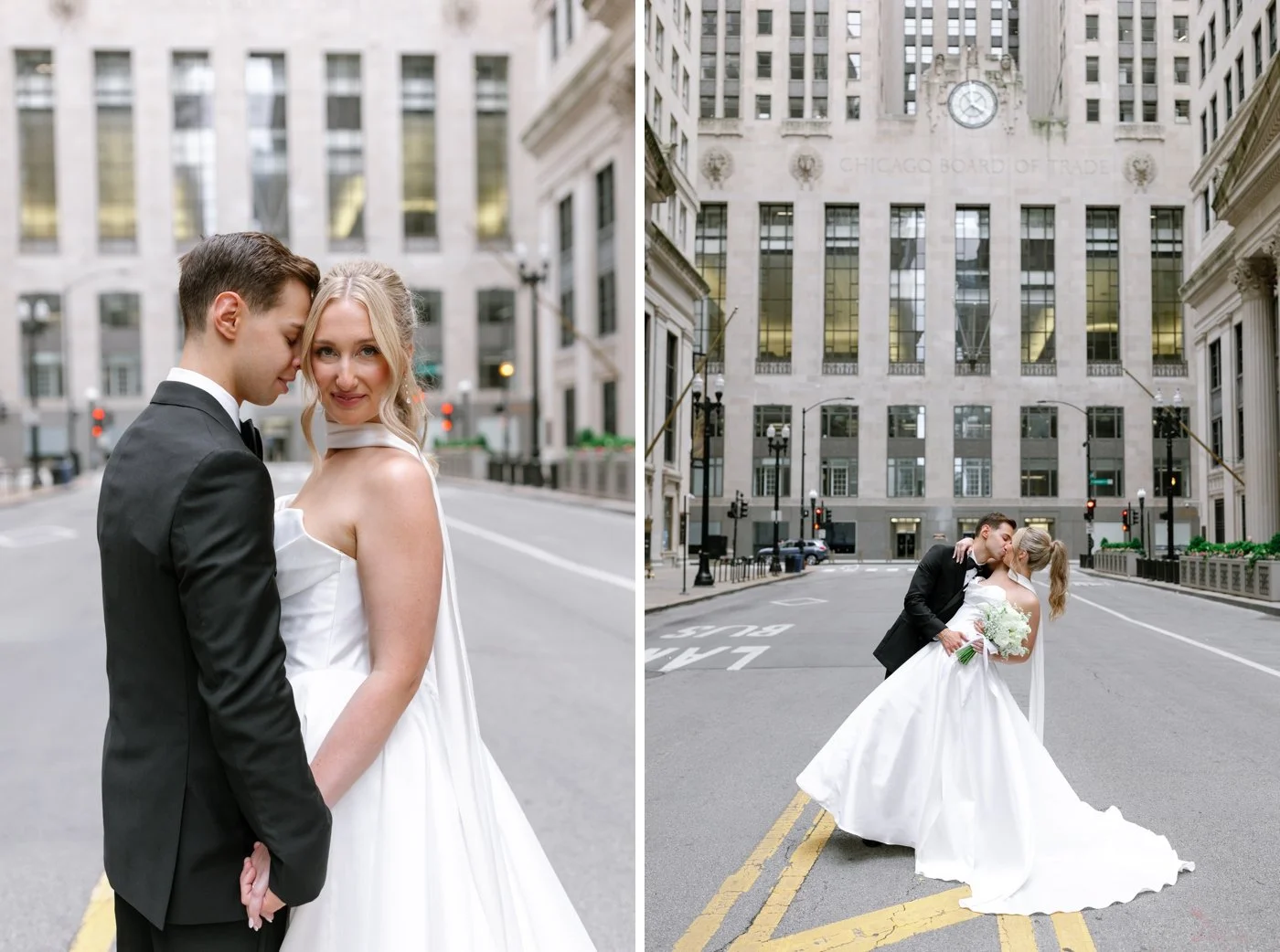 Bridal portraits in downtown Chicago