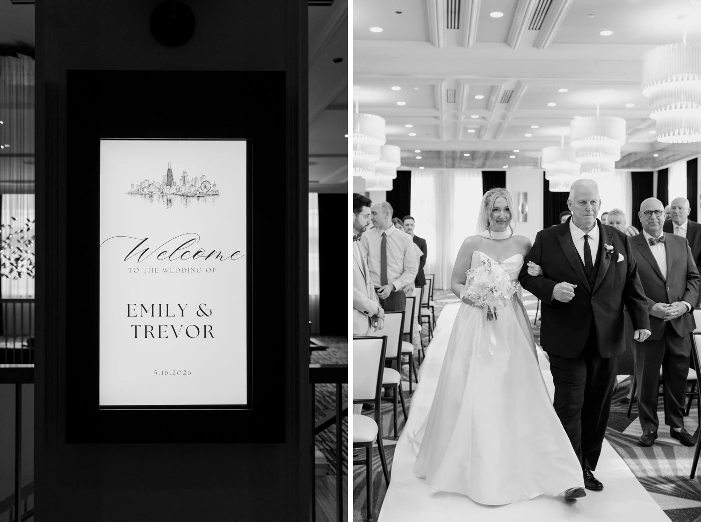 Wedding ceremony at the Kimpton Gray Hotel
