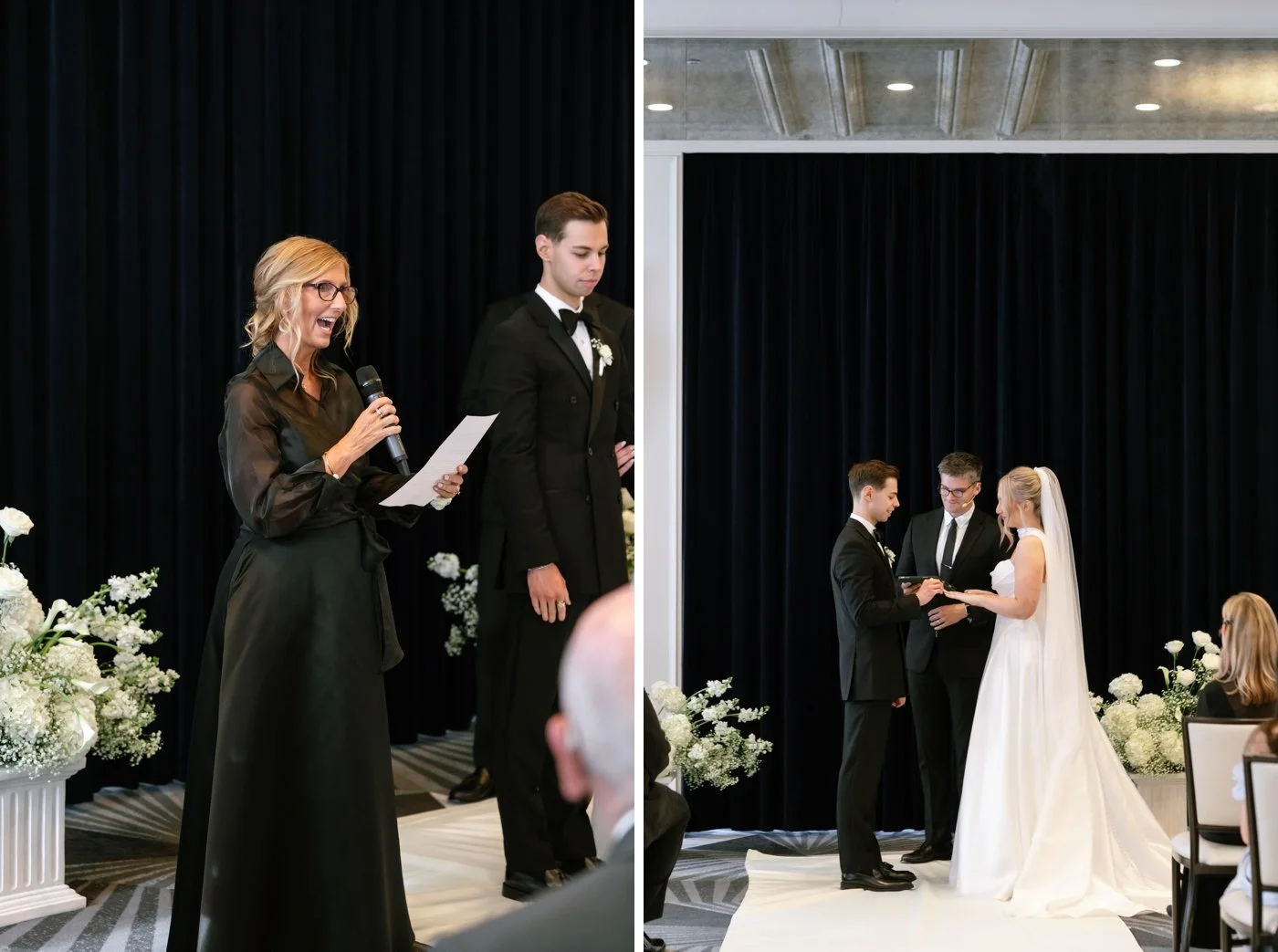 Wedding ceremony at the Kimpton Gray Hotel